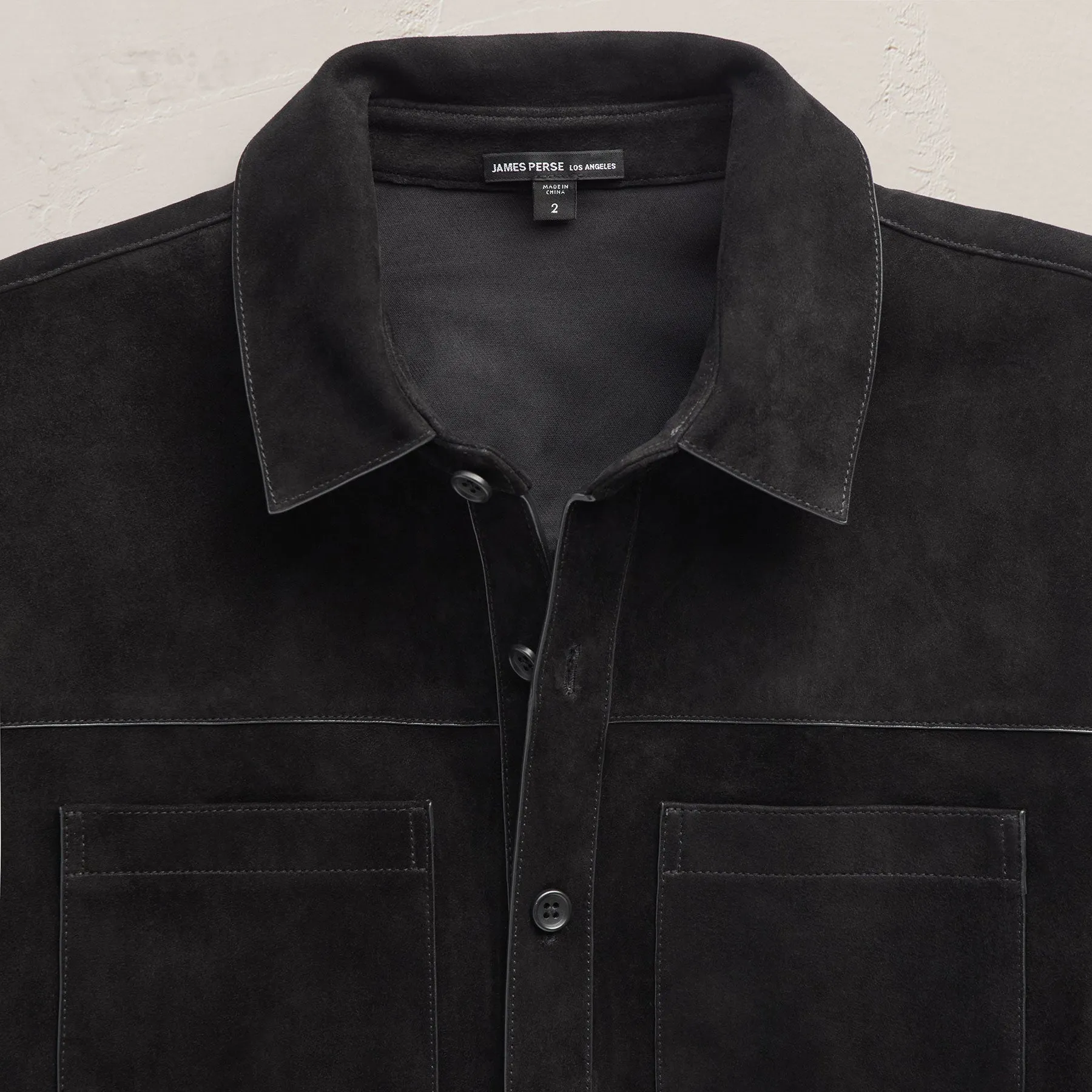 Suede Western Shirt - Black sold by James Perse product image thumbnail 4