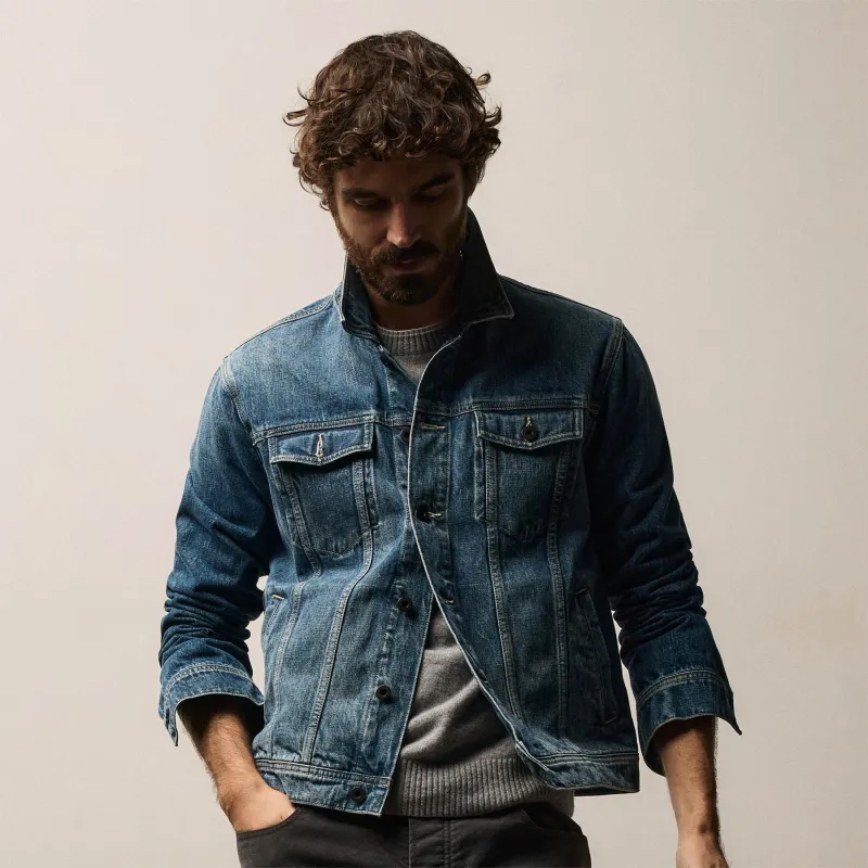 Selvedge Denim Jacket - Medium Wash sold by James Perse