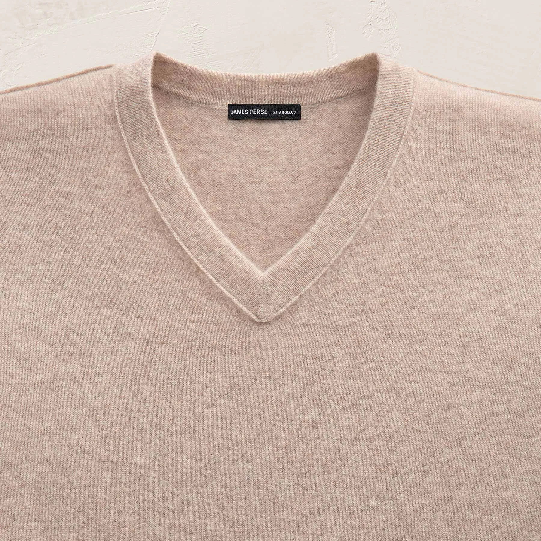 Cashmere V Neck Sweater - Stone sold by James Perse product image thumbnail 4