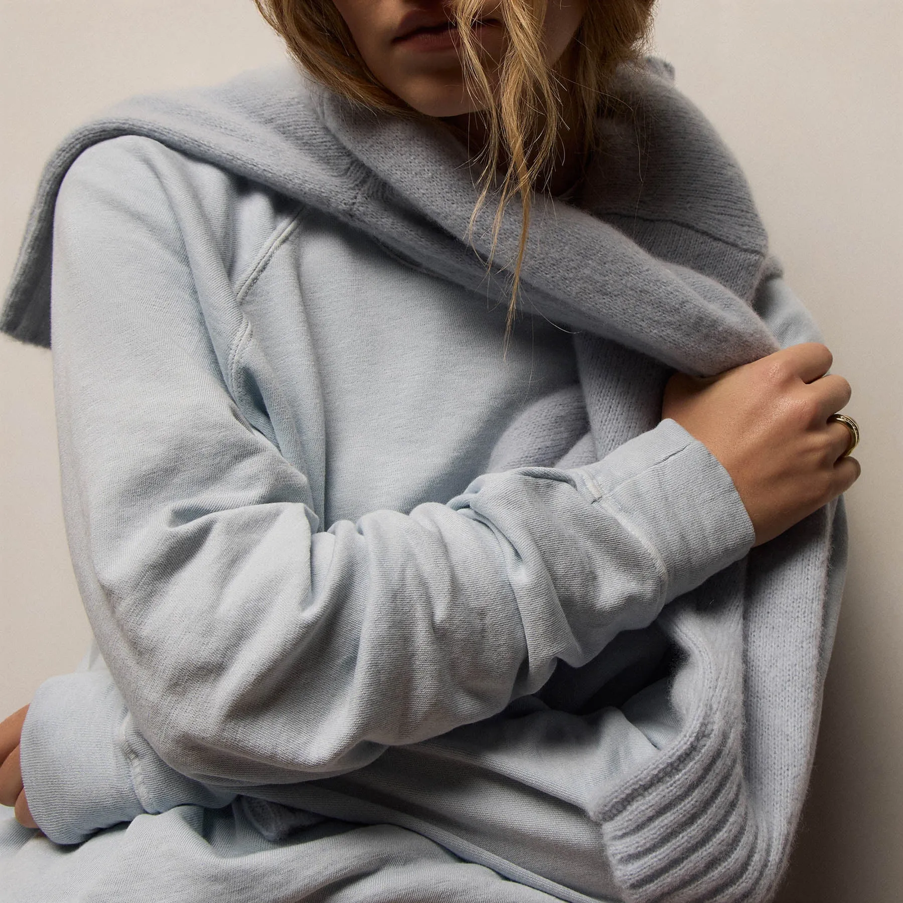 Vintage French Terry Relaxed Sweatshirt - Memory Pigment sold by James Perse