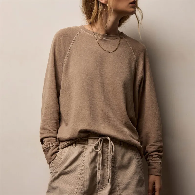 Vintage French Terry Relaxed Sweatshirt - Coffee Pigment sold by James Perse