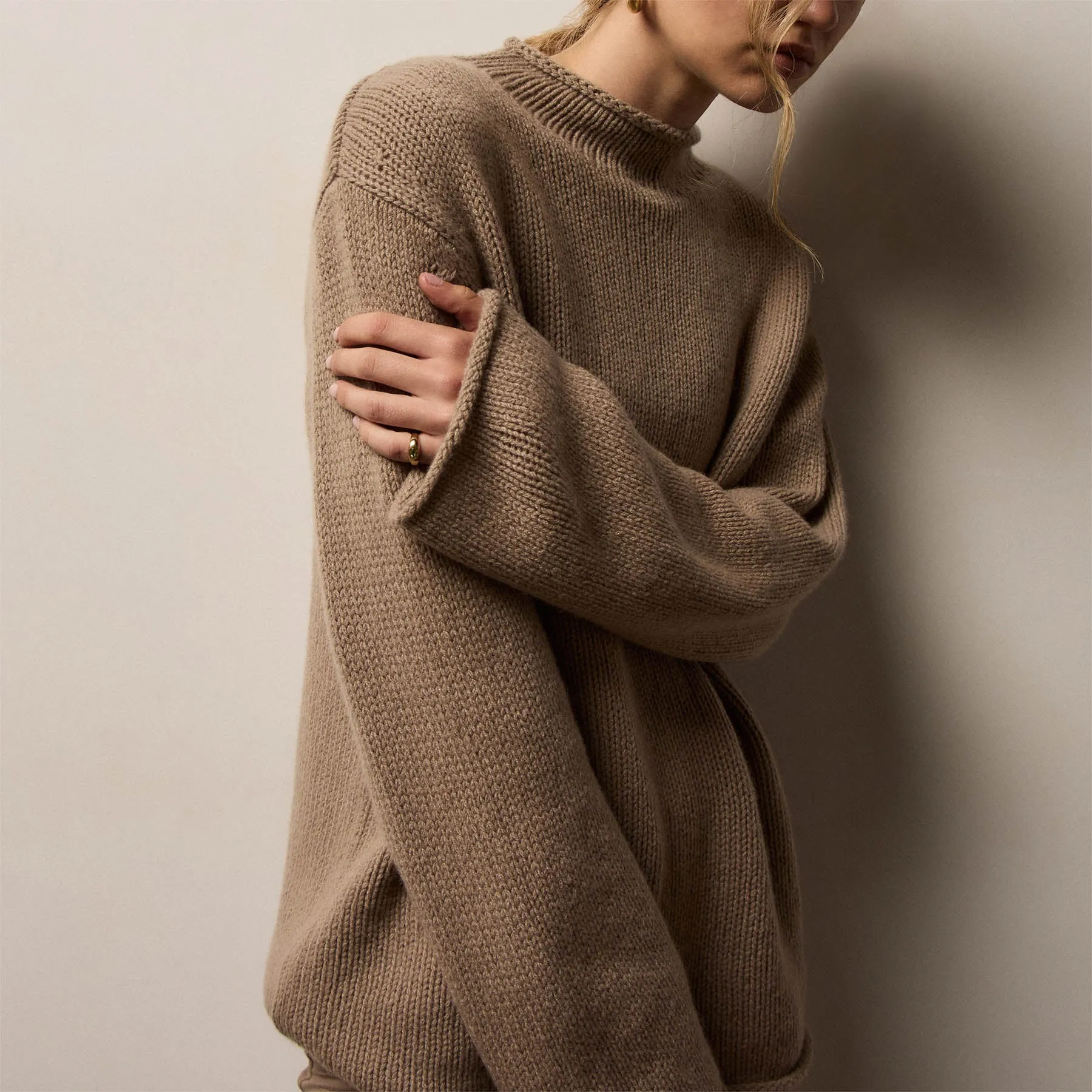 Heavy Spun Cashmere Sweater - Coffee sold by James Perse product image thumbnail 2