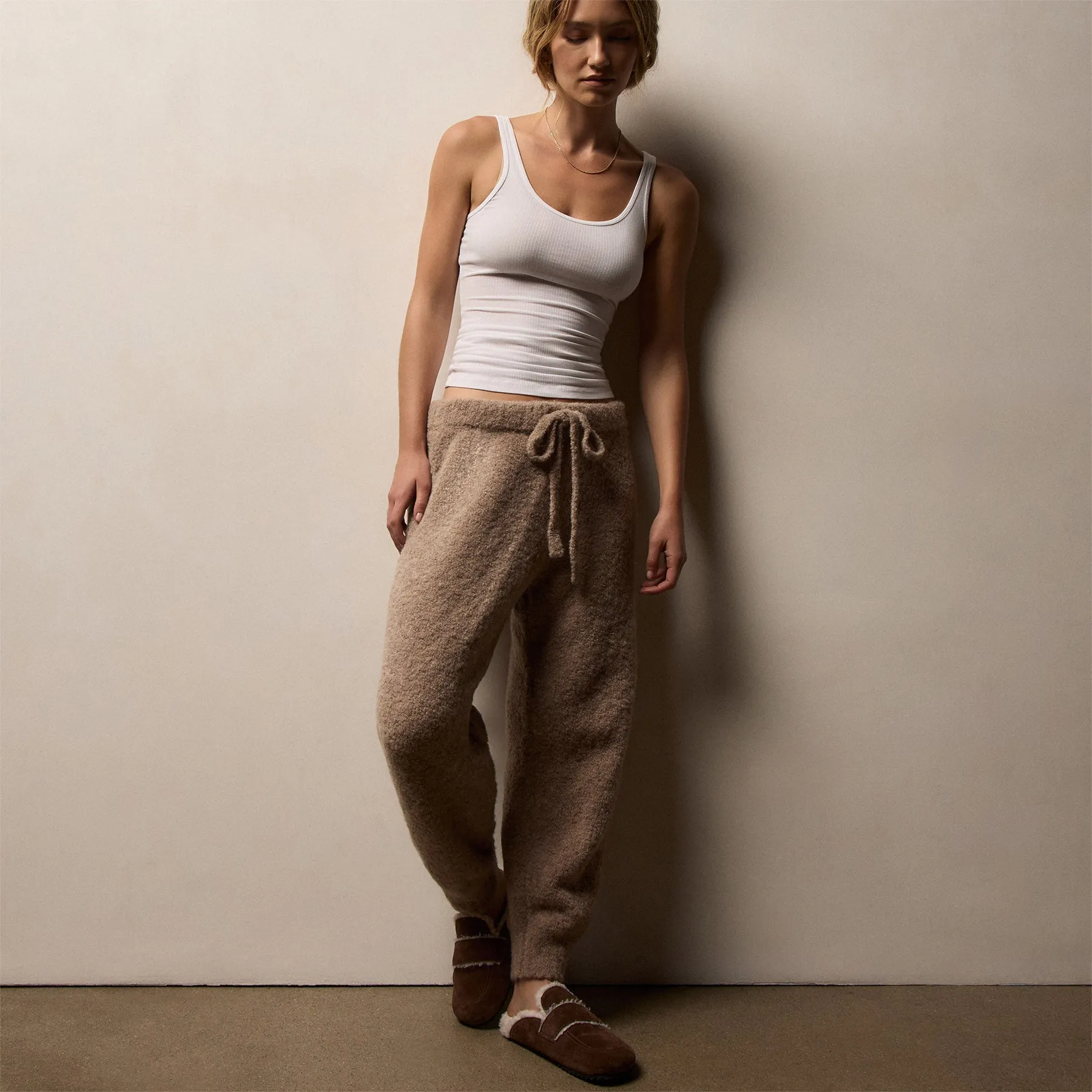 Long Loop Alpaca Cashmere Pant - Soft Beige sold by James Perse product image thumbnail 2