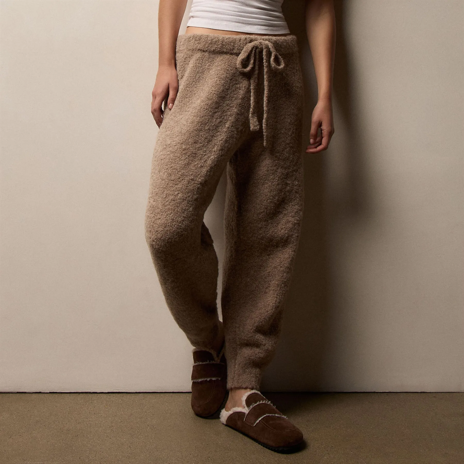 Long Loop Alpaca Cashmere Pant - Soft Beige sold by James Perse product image thumbnail 3