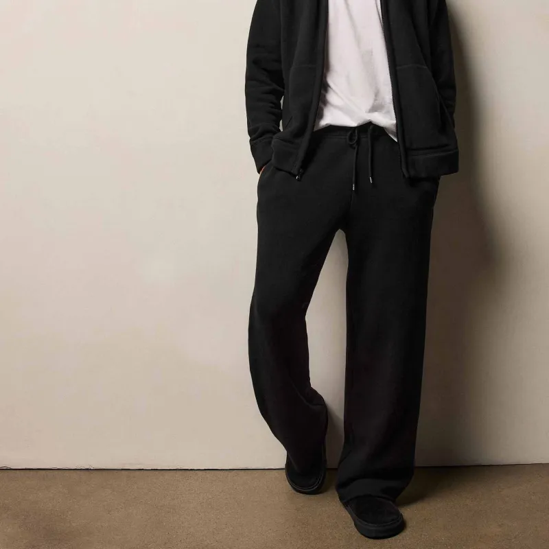 Cozy Straight Sweat Pant - Black sold by James Perse