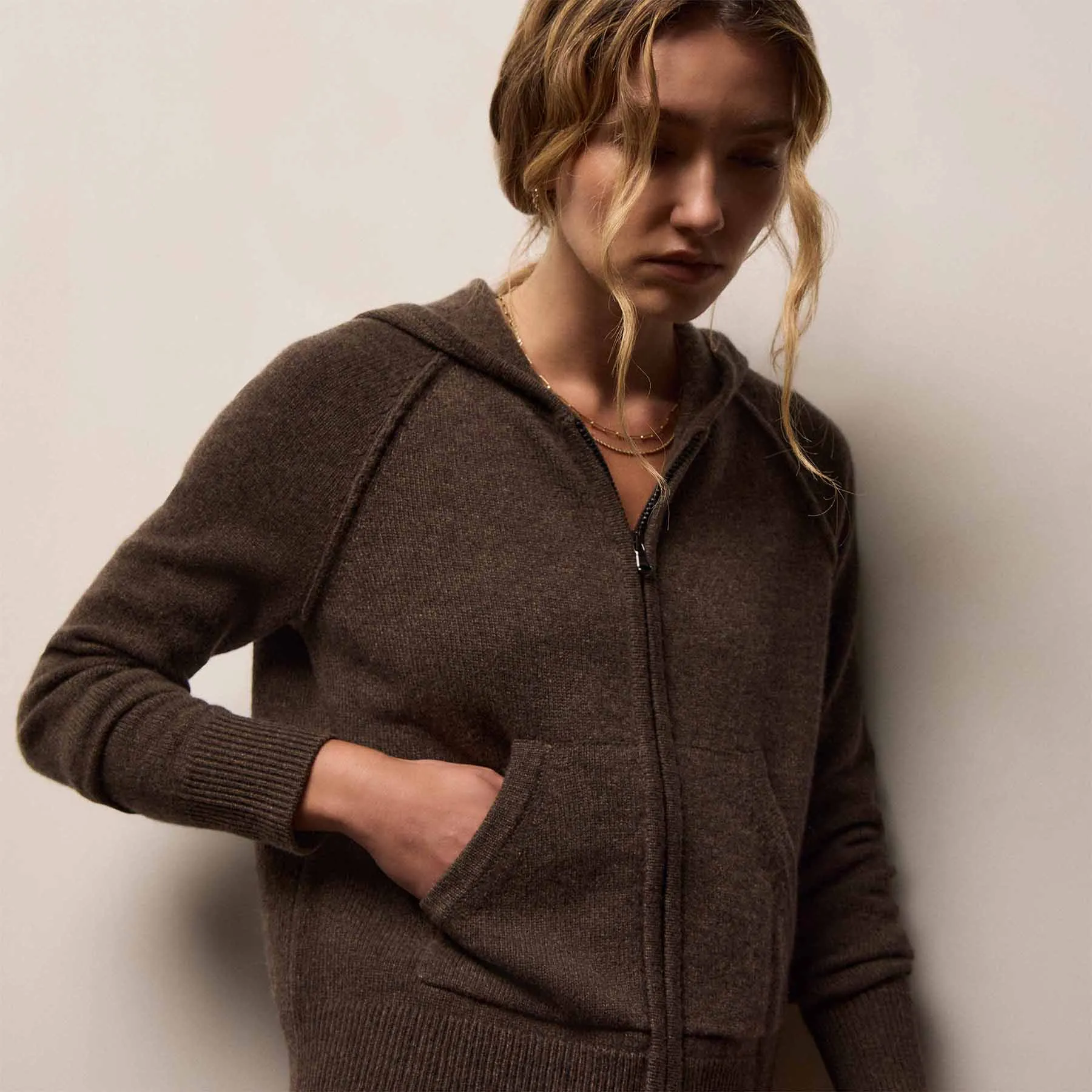 Recycled Cashmere Track Jacket - Porcupine sold by James Perse product image thumbnail 2