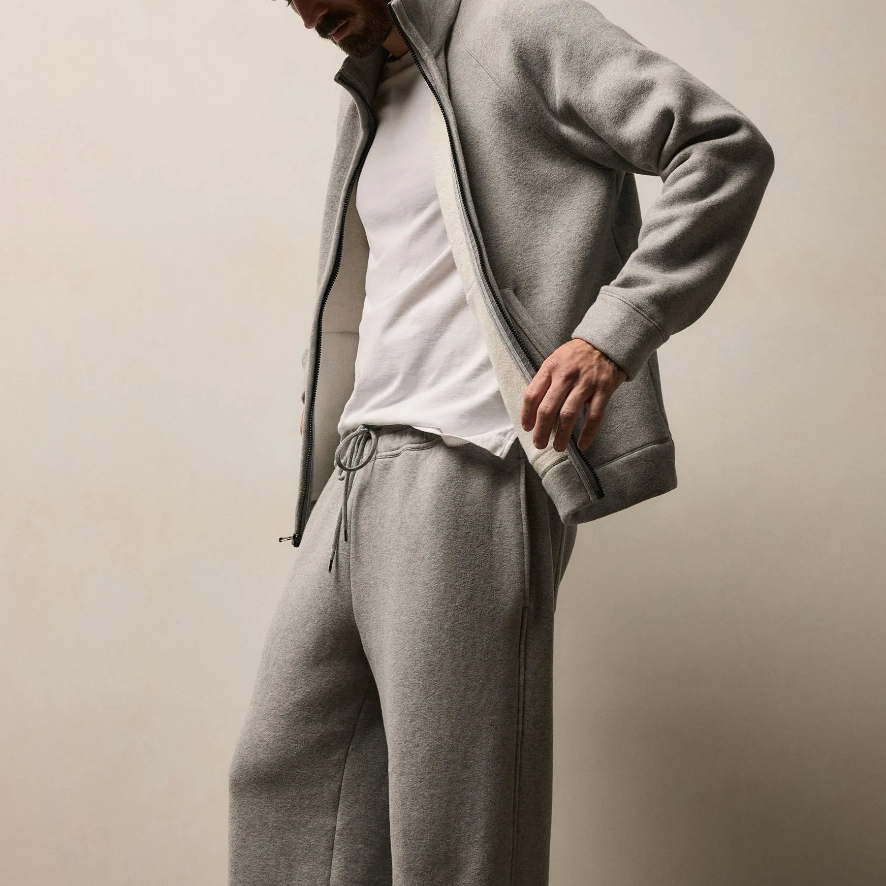 Cozy Straight Sweat Pant - Heather Grey sold by James Perse product image thumbnail 2