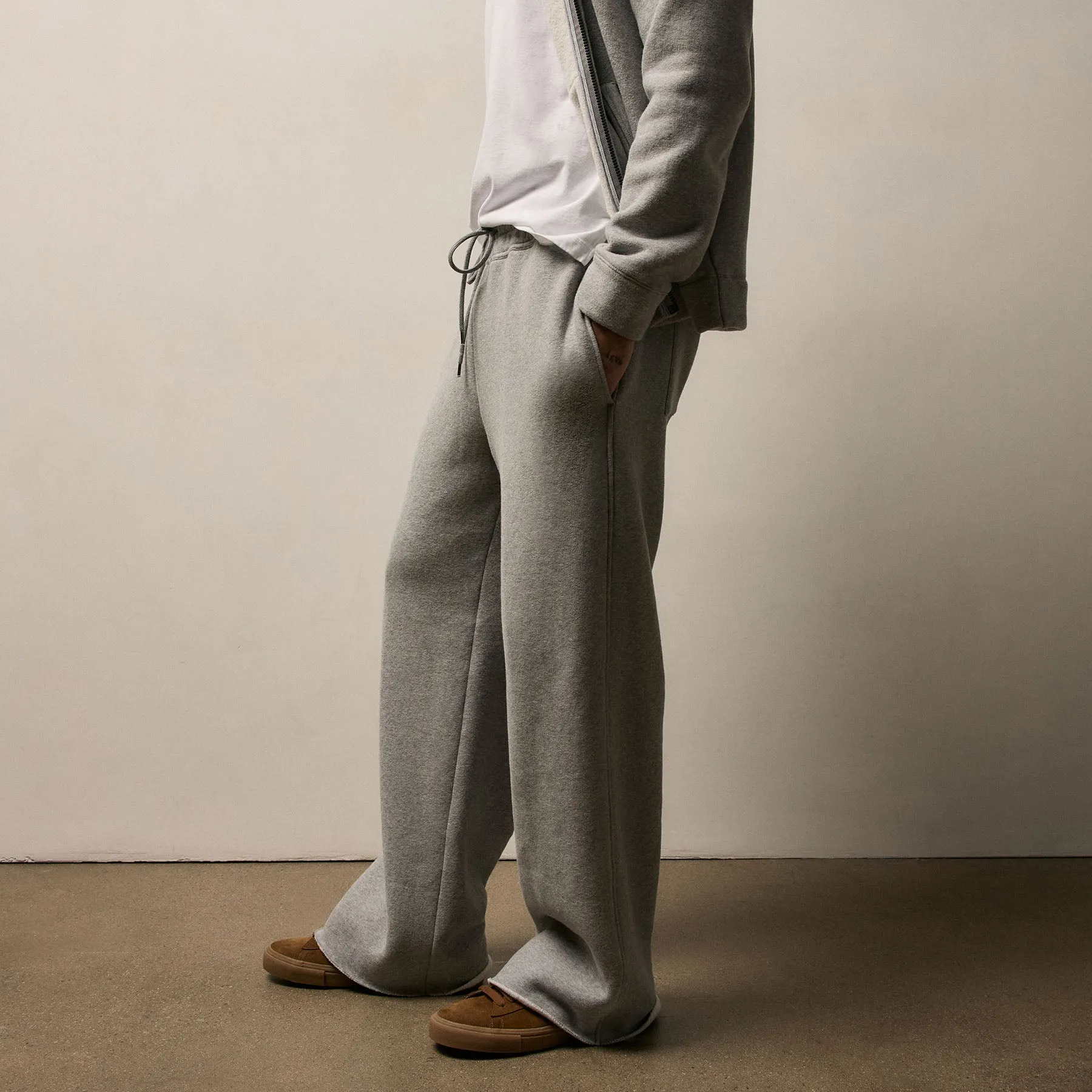 Cozy Straight Sweat Pant - Heather Grey sold by James Perse product image thumbnail 5