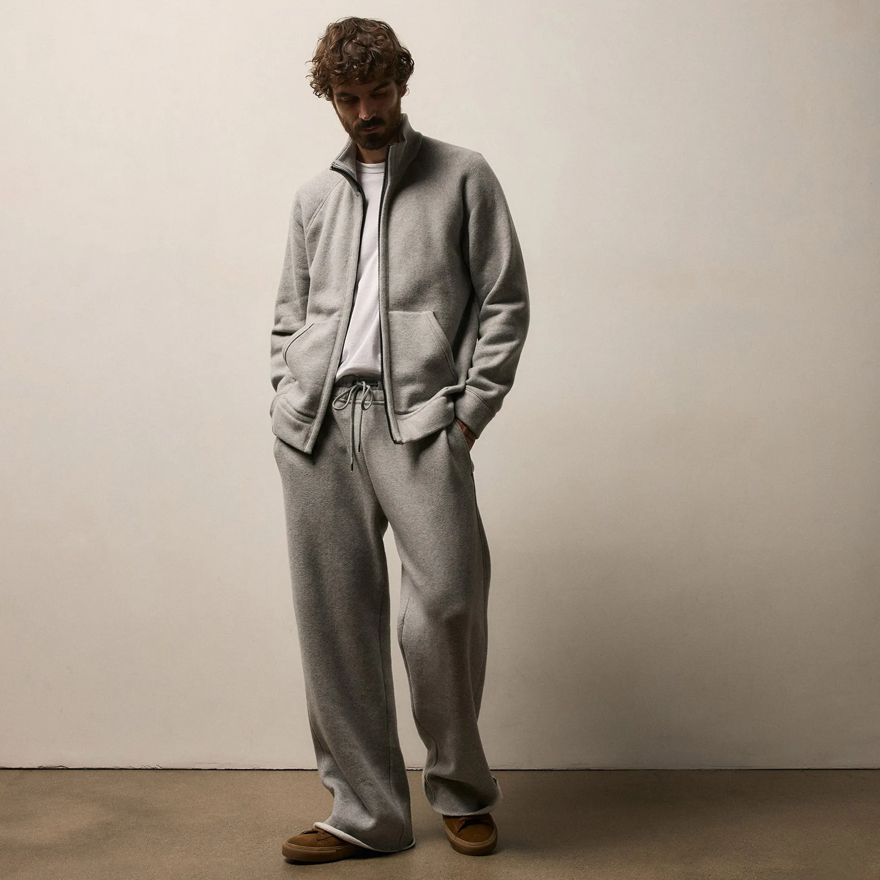 Cozy Straight Sweat Pant - Heather Grey sold by James Perse product image thumbnail 3