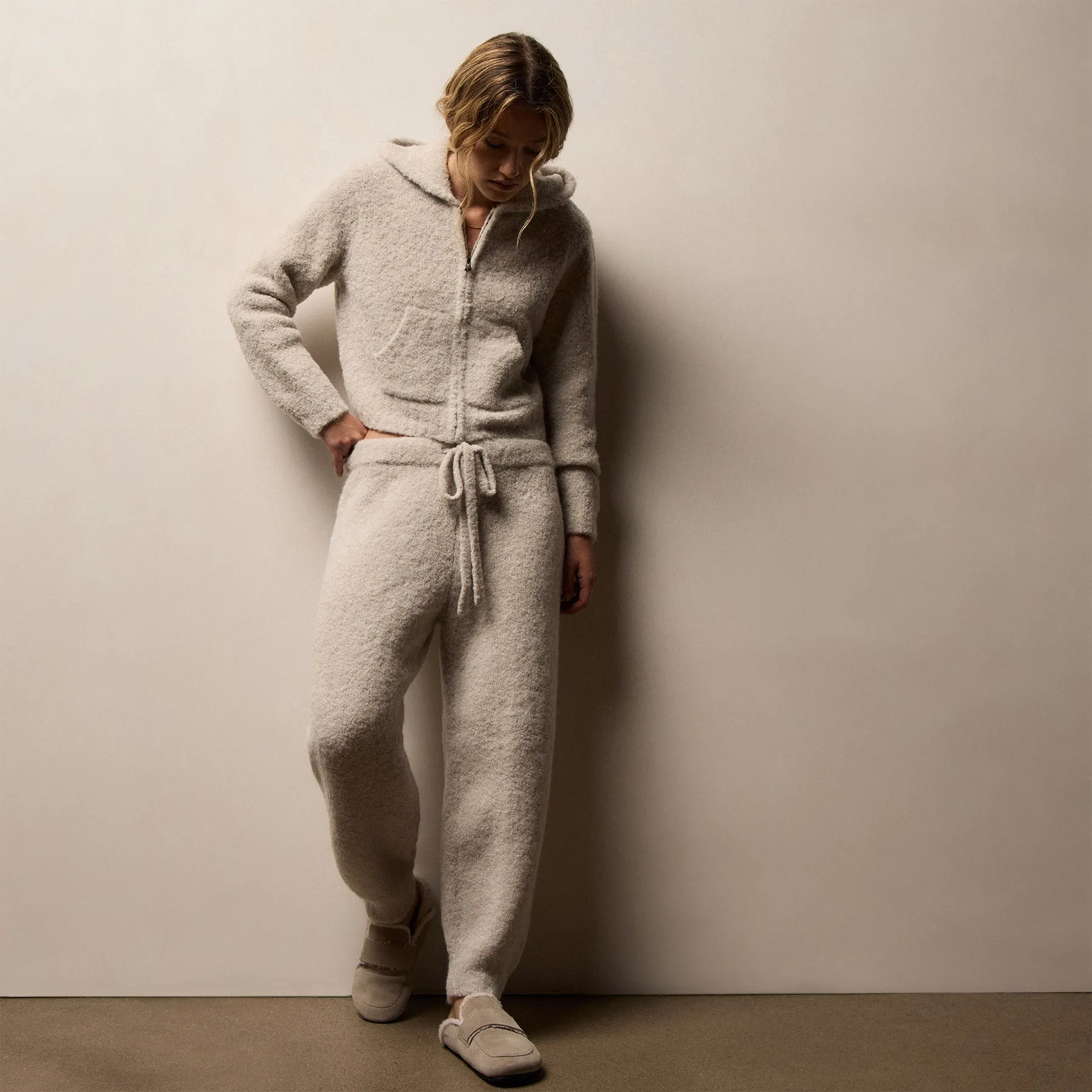 Long Loop Alpaca Cashmere Pant - Salt sold by James Perse