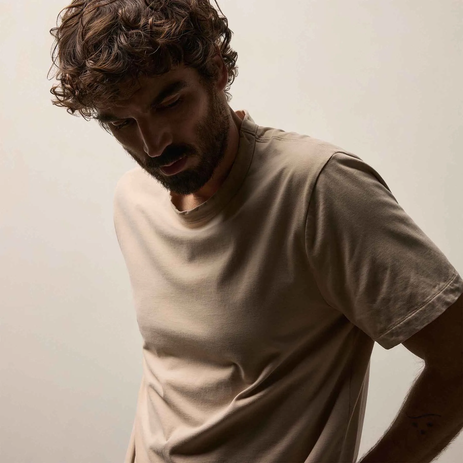 Heavy Luxe Jersey Crew - Stone sold by James Perse product image thumbnail 3