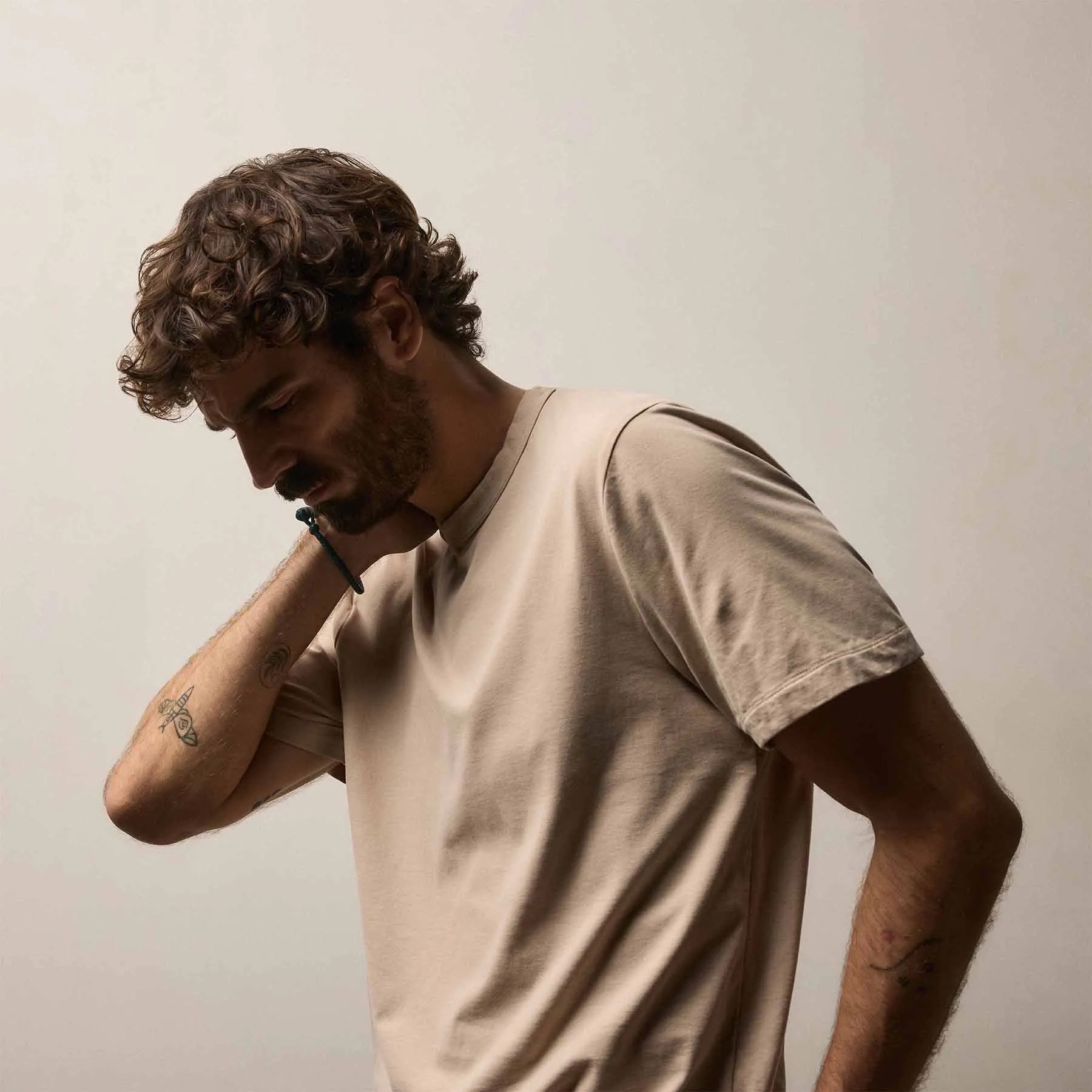 Heavy Luxe Jersey Crew - Stone sold by James Perse product image thumbnail 2