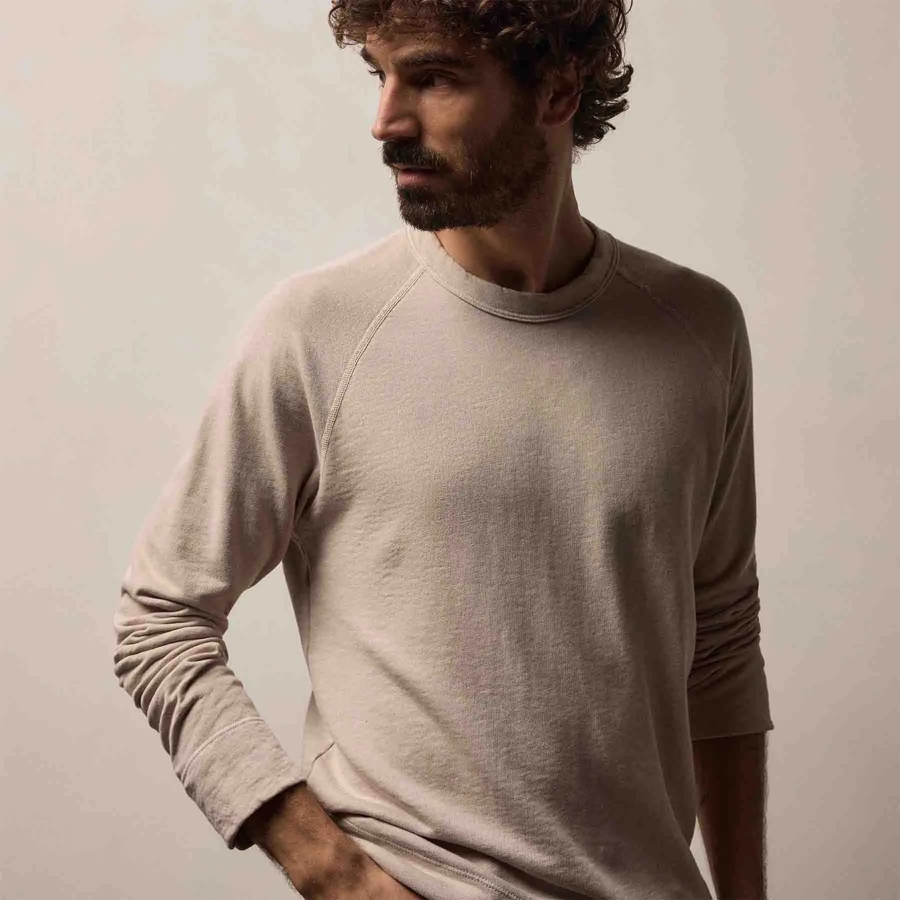 Vintage French Terry Sweatshirt - Stone Pigment sold by James Perse product image thumbnail 2