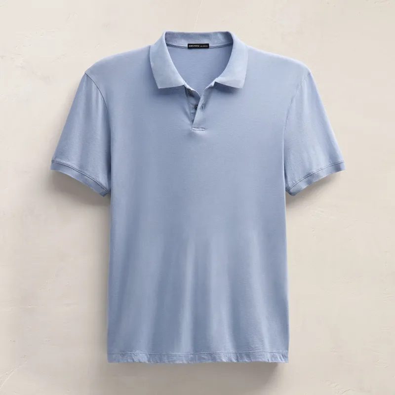 Luxe Lotus Jersey Polo - Ocean sold by James Perse
