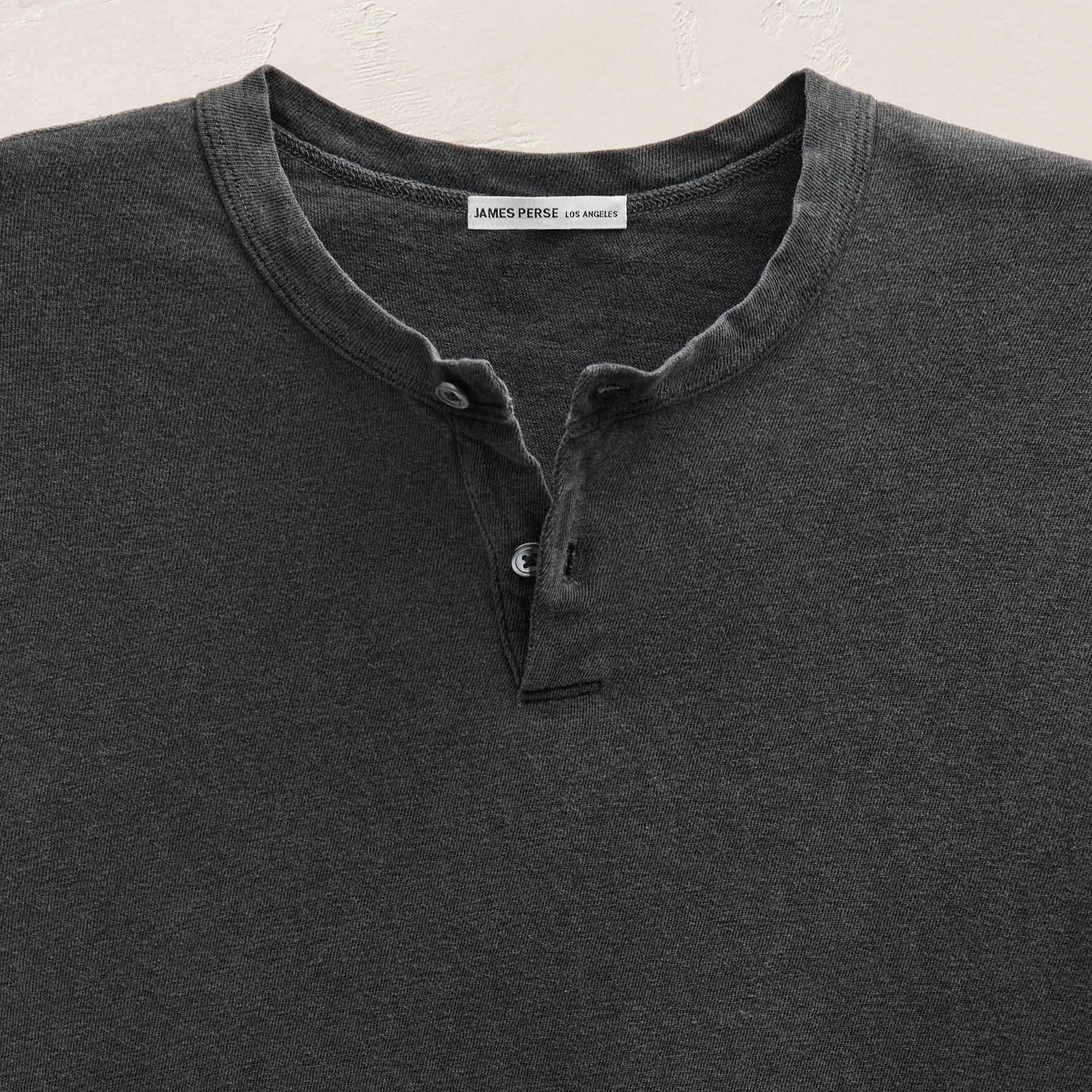 Slub Jersey Long Sleeve Henley - Magma Pigment sold by James Perse product image thumbnail 4