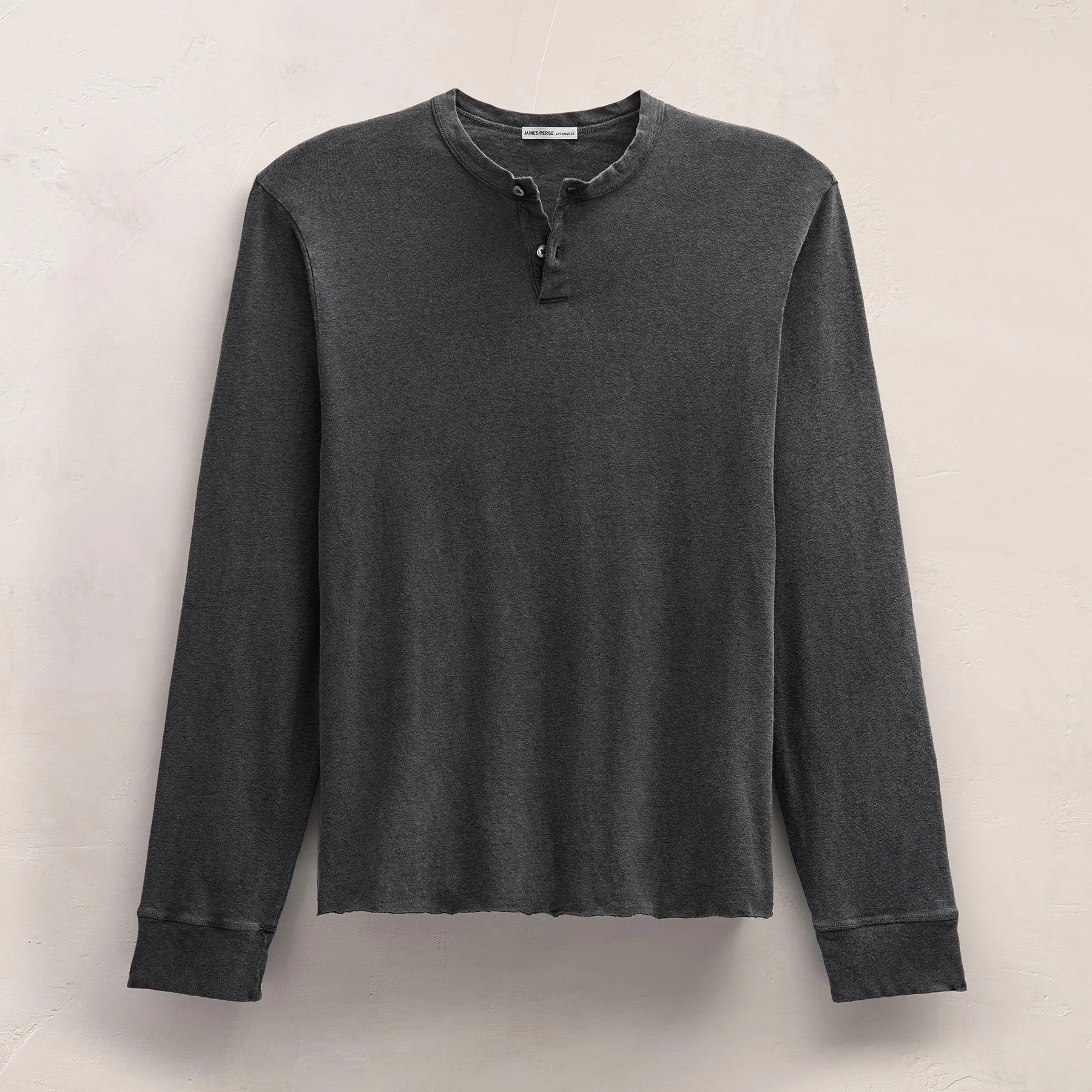 Slub Jersey Long Sleeve Henley - Magma Pigment sold by James Perse product image thumbnail 2