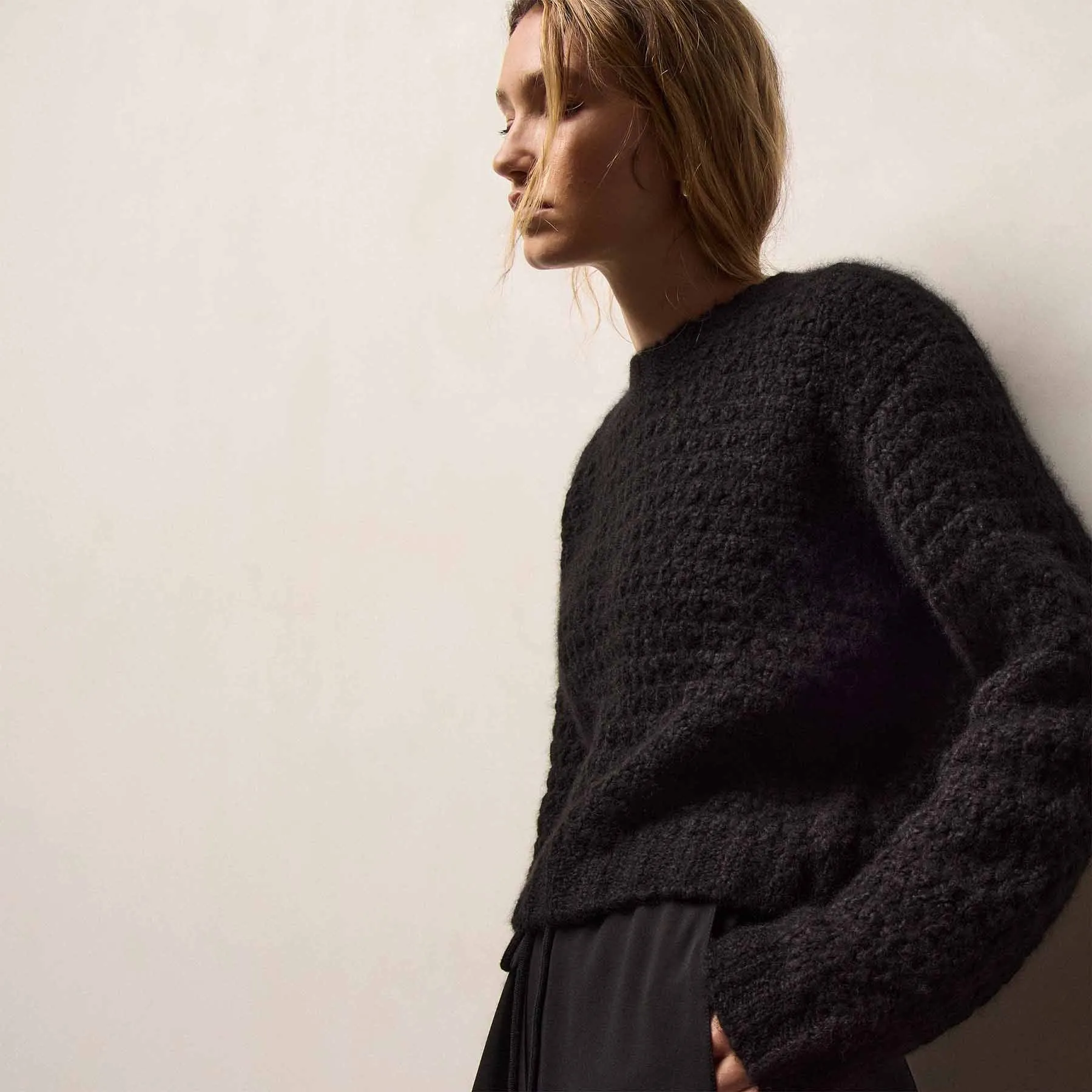 Cashmere Silk Sweater - Black sold by James Perse product image thumbnail 3