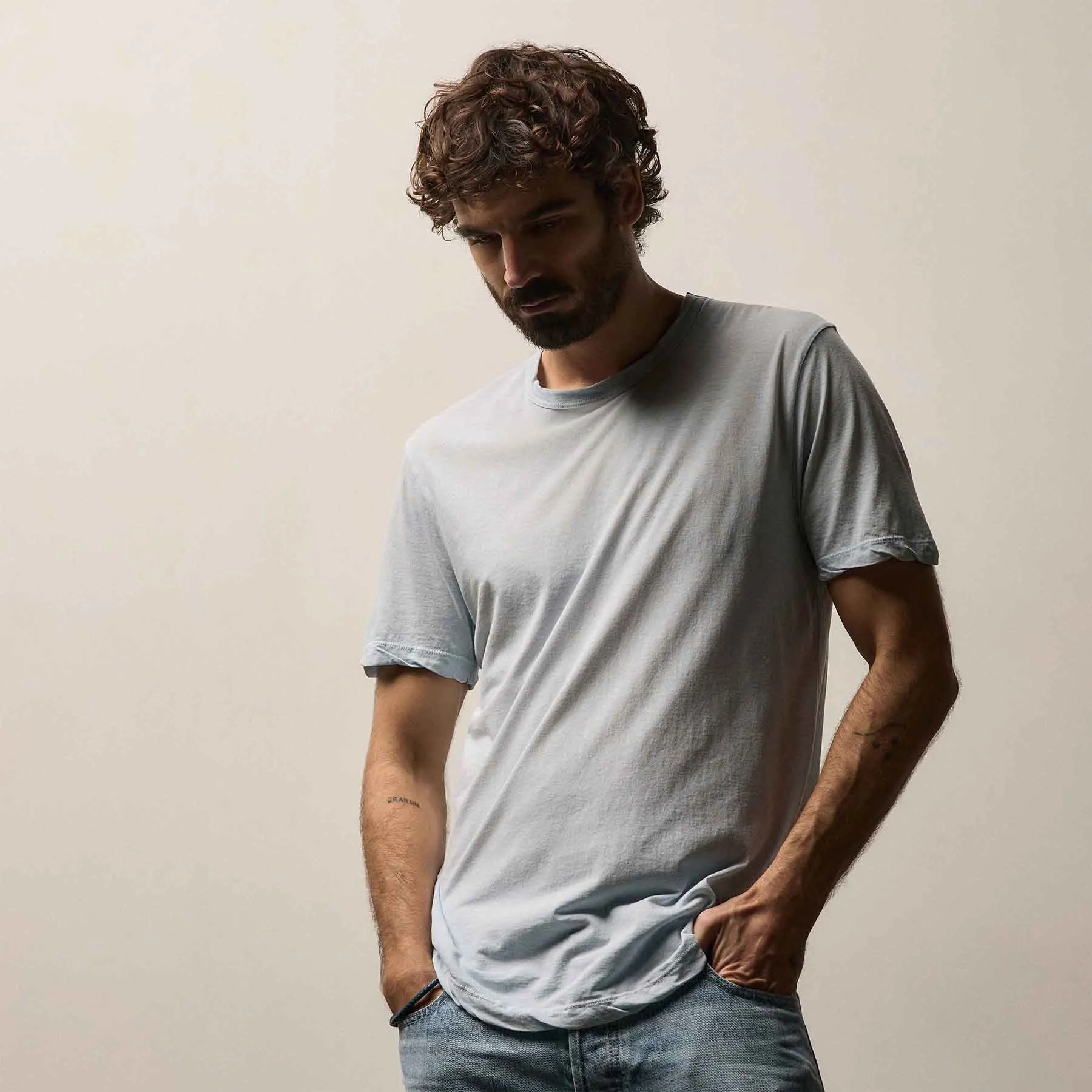 Clear Jersey Crew - Memory Pigment sold by James Perse