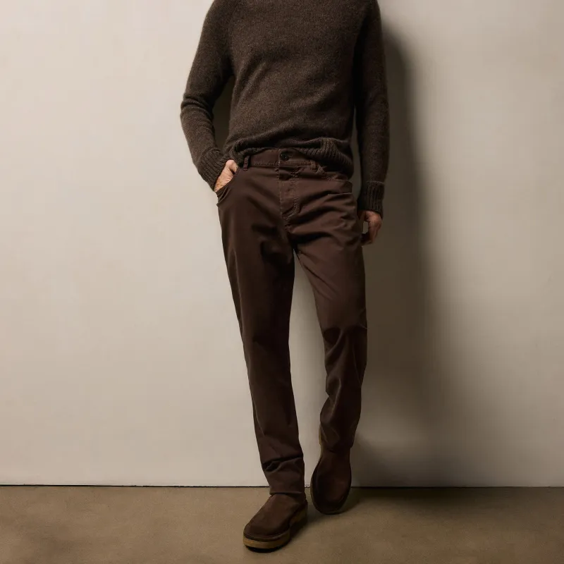 Brushed Twill 5 Pocket Pant - Porcupine sold by James Perse