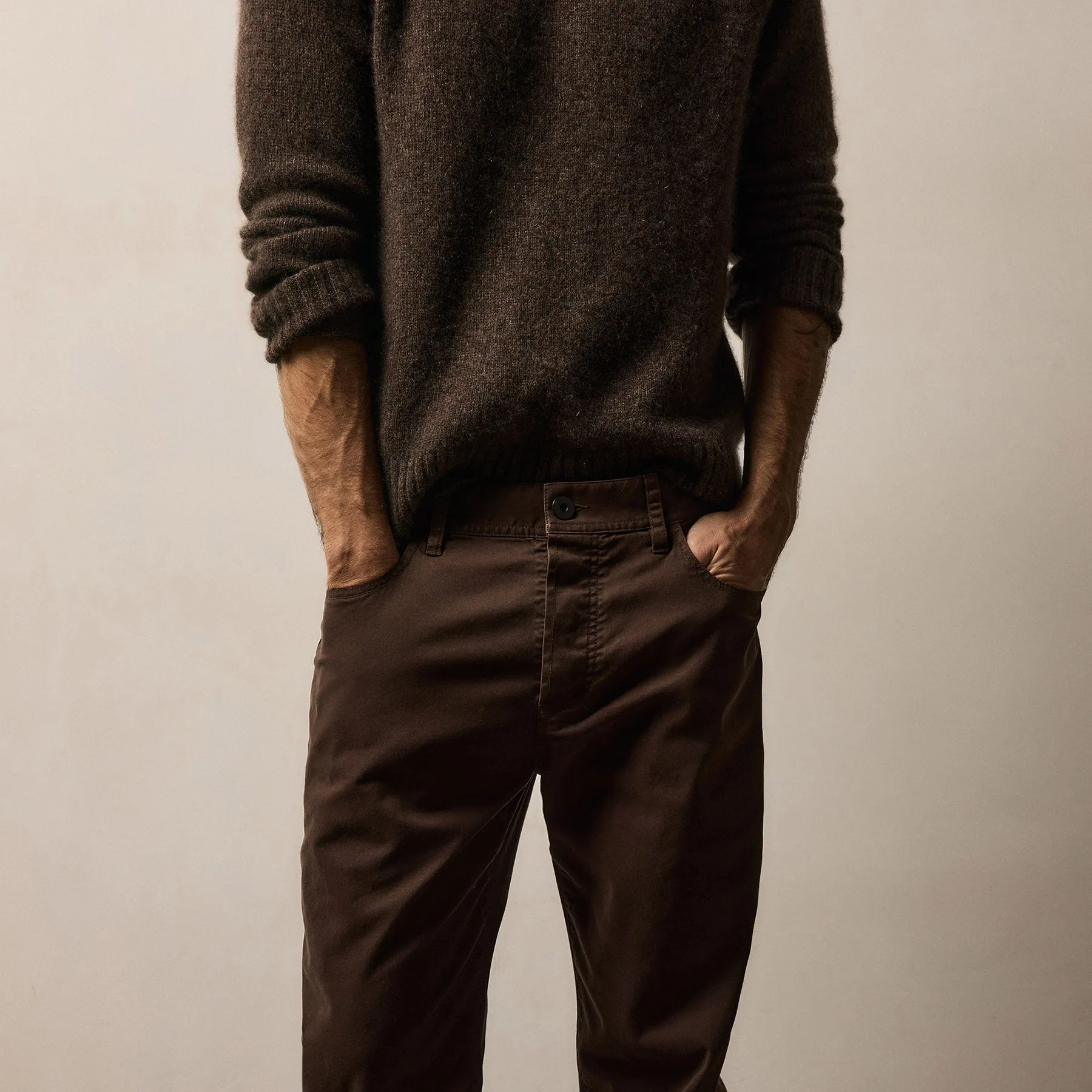Brushed Twill 5 Pocket Pant - Porcupine sold by James Perse product image thumbnail 3