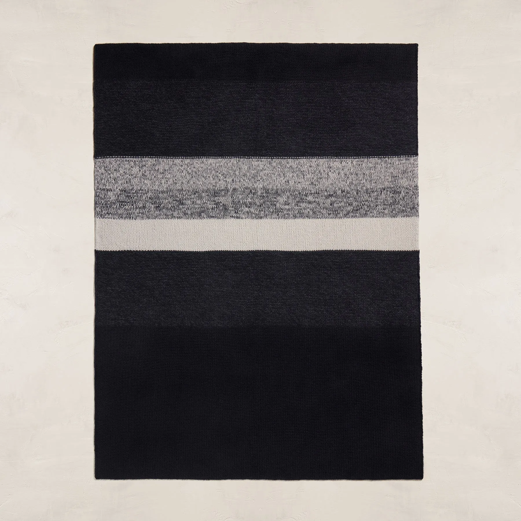 Graded Stripe Blanket - Black/Charcoal/Ivory sold by James Perse product image thumbnail 3
