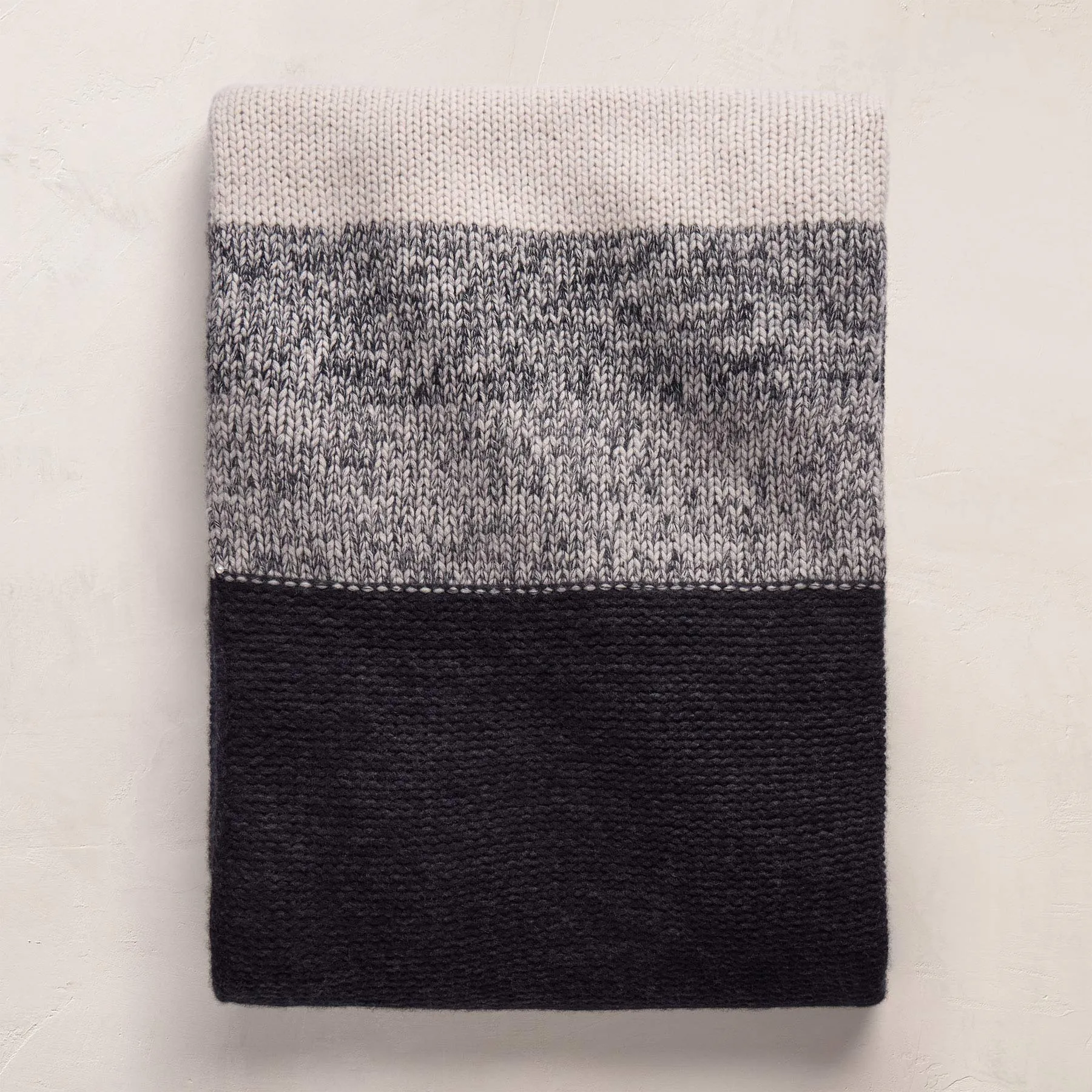 Graded Stripe Blanket - Black/Charcoal/Ivory sold by James Perse product image thumbnail 2