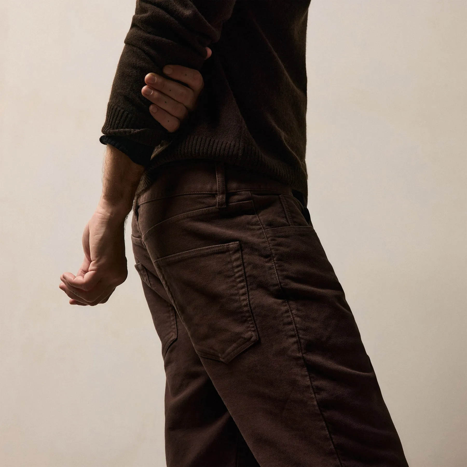 Cotton Moleskin 5 Pocket Pant - Porcupine sold by James Perse product image thumbnail 3
