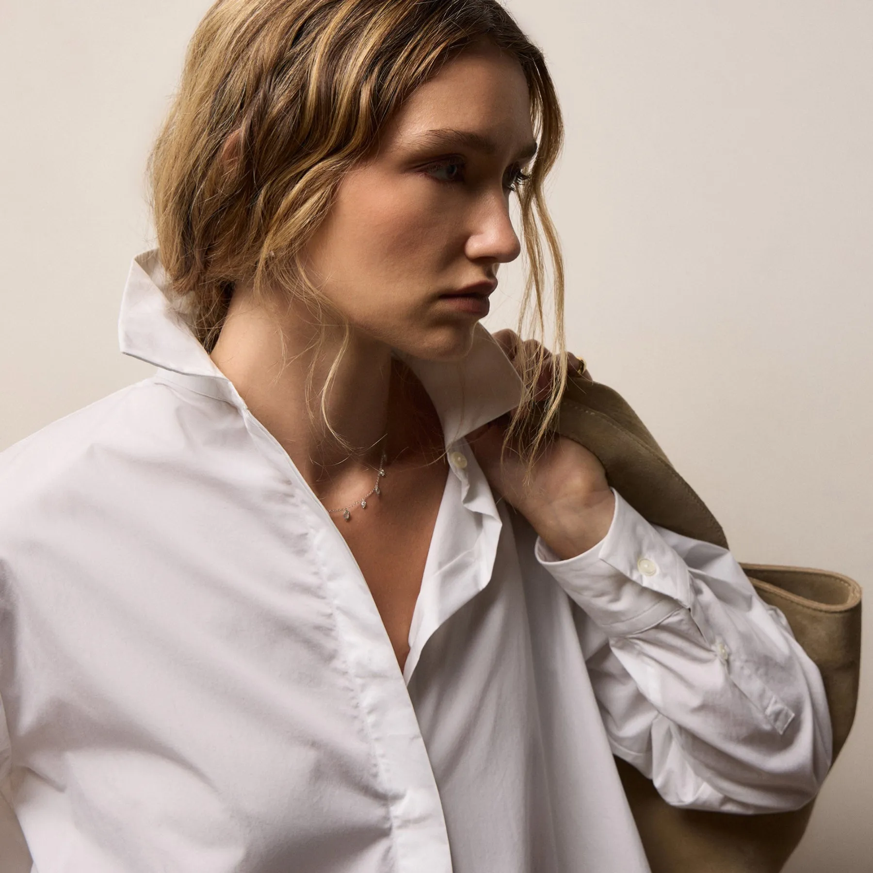 Supima Poplin Shirt - White sold by James Perse product image thumbnail 2