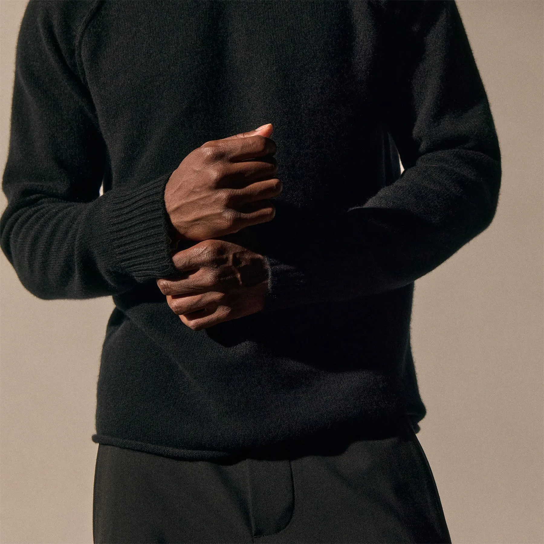 Recycled Cashmere Crew Sweater - Black sold by James Perse product image thumbnail 4