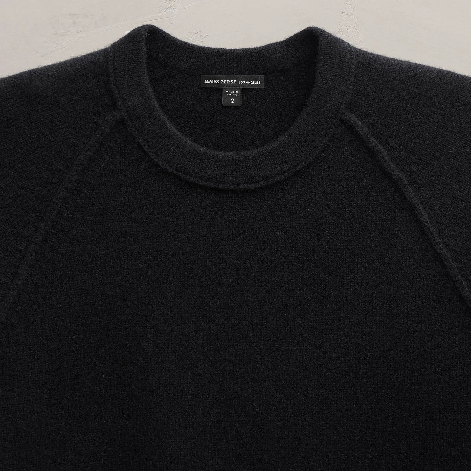 Recycled Cashmere Crew Sweater - Black sold by James Perse product image thumbnail 3