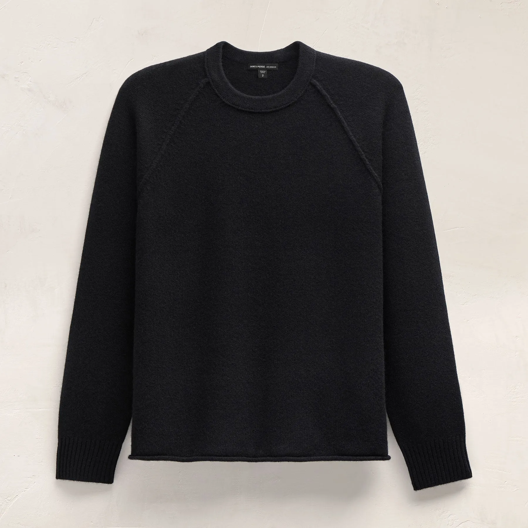 Recycled Cashmere Crew Sweater - Black sold by James Perse product image thumbnail 2