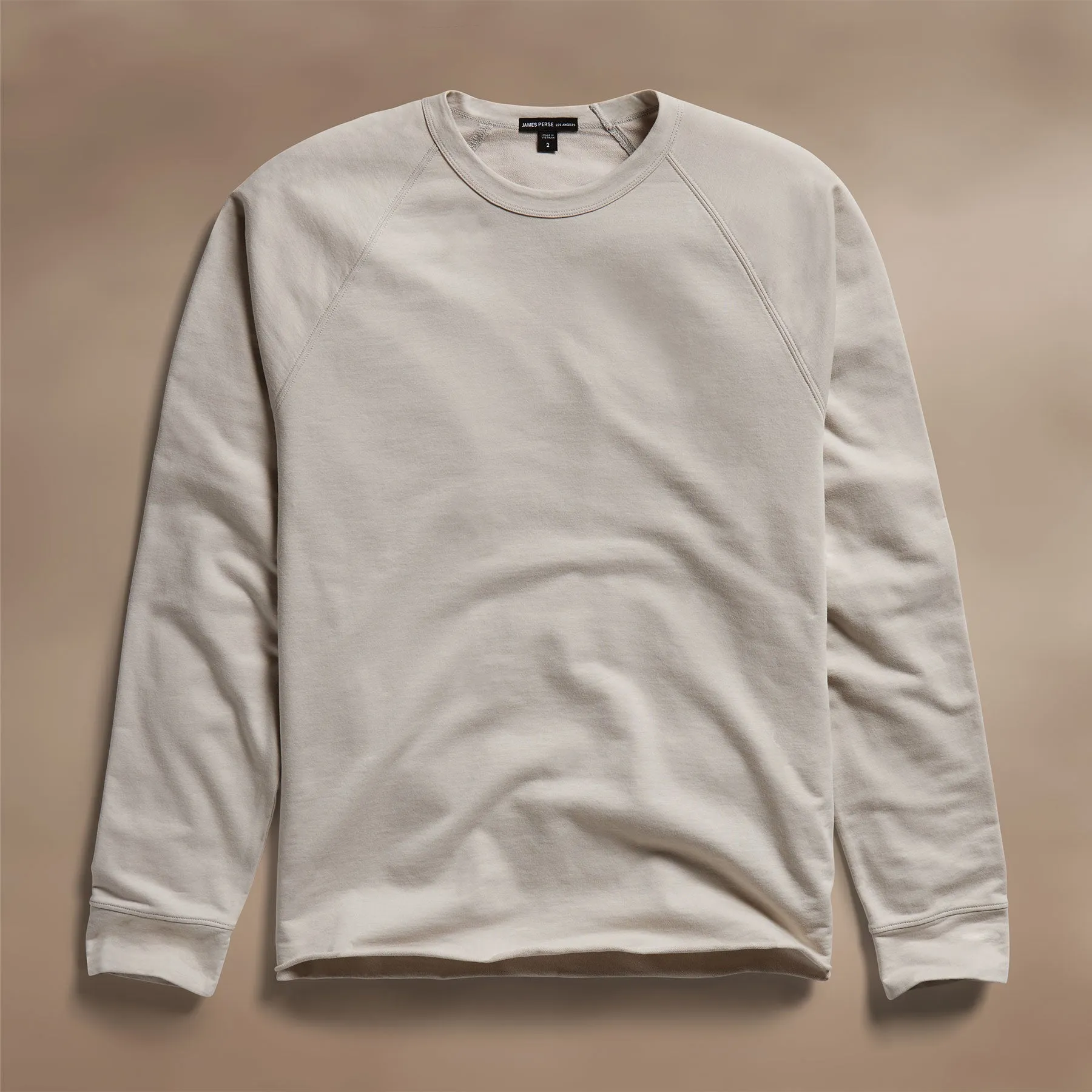 Fine French Terry Sweatshirt - Salt sold by James Perse