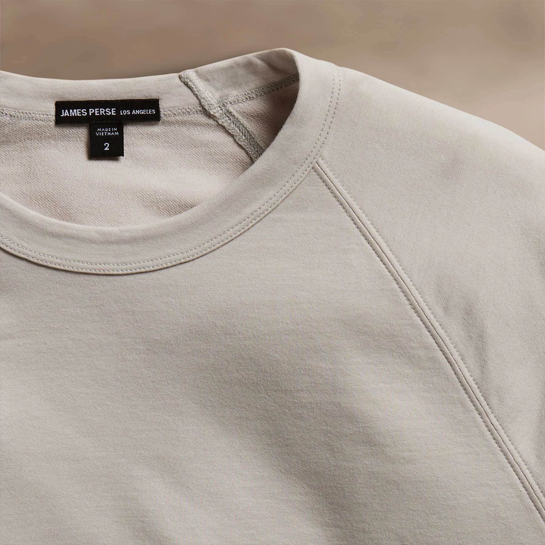 Fine French Terry Sweatshirt - Salt sold by James Perse product image thumbnail 3