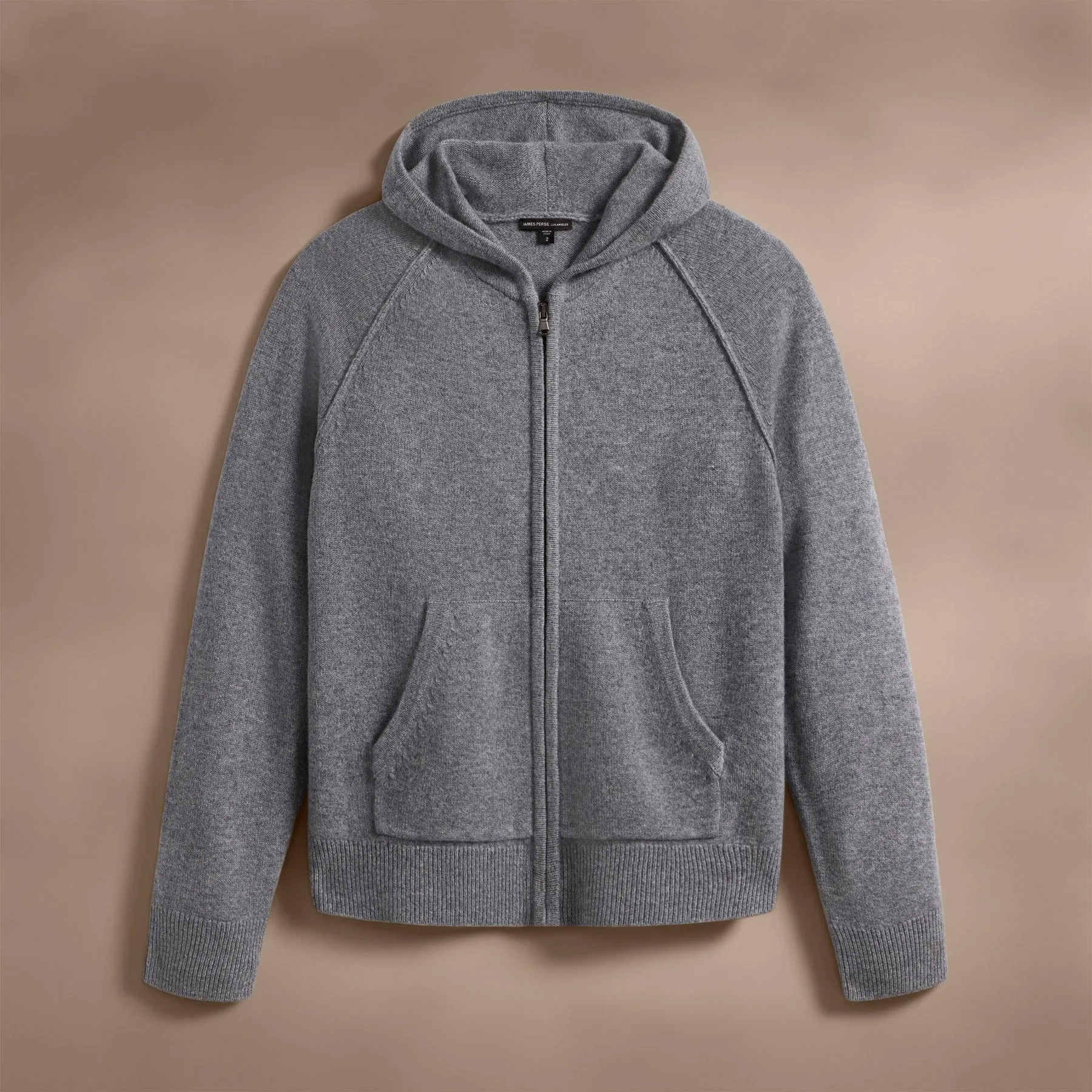 Recycled Cashmere Track Jacket - Heather Grey sold by James Perse