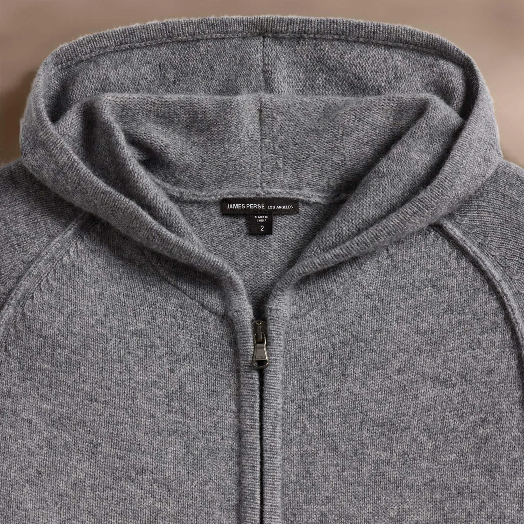 Recycled Cashmere Track Jacket - Heather Grey sold by James Perse product image thumbnail 3