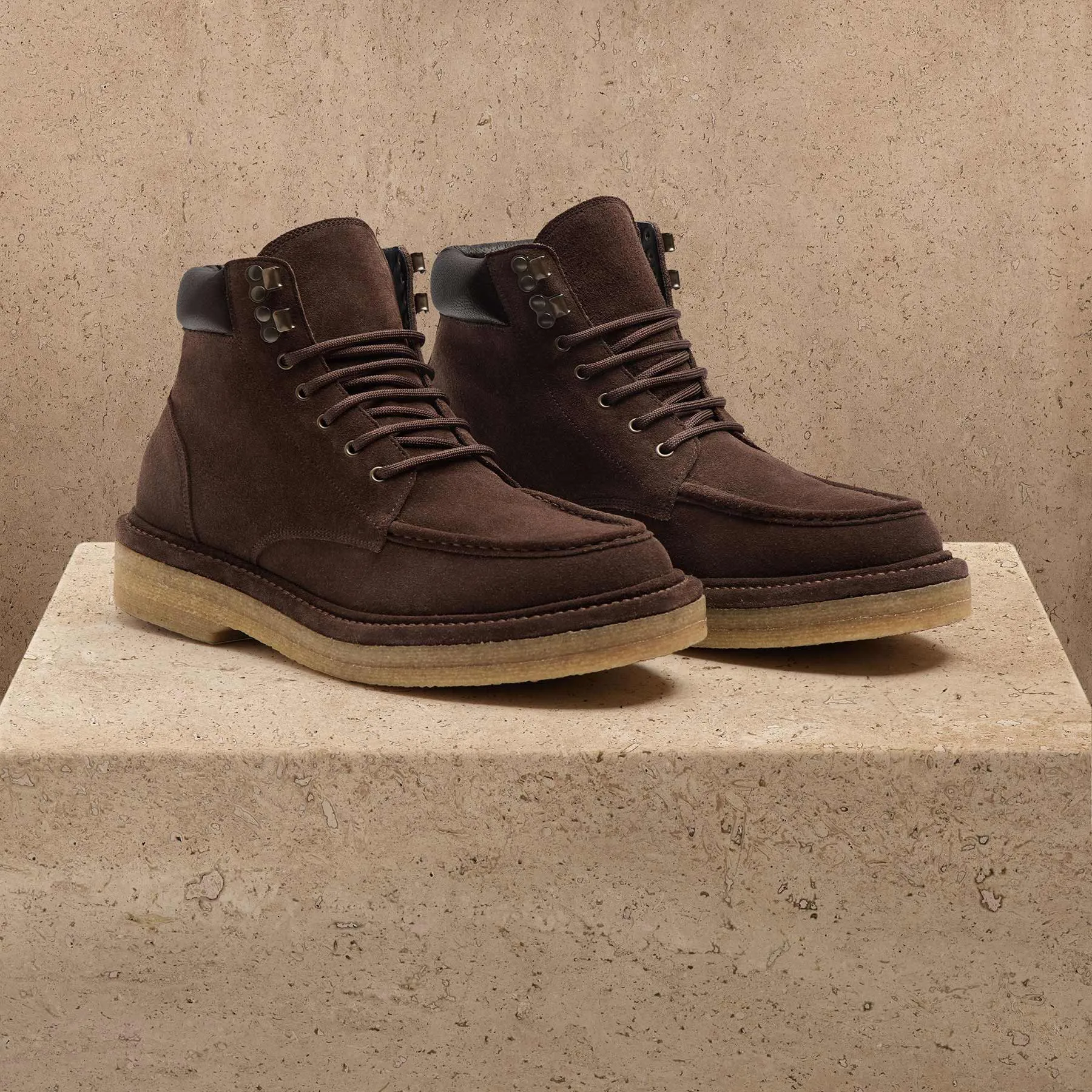 Men's Suede Work Boot - Cafe sold by James Perse