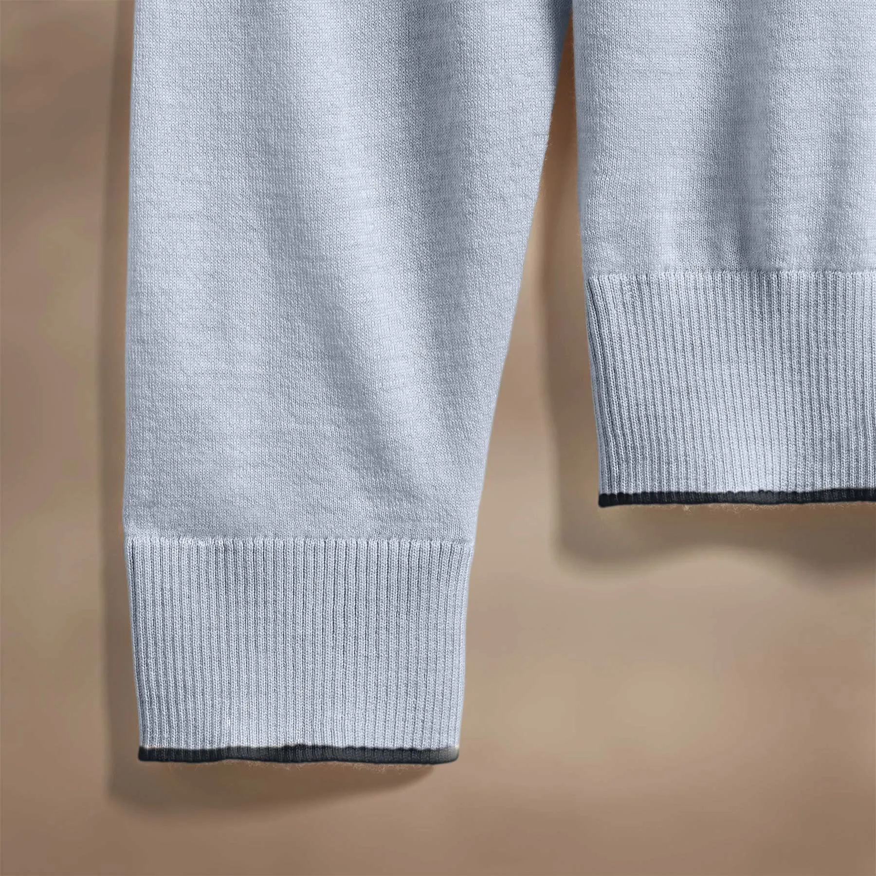 Ultrafine Cashmere Tipped Crew - Grey Sky/Coal sold by James Perse product image thumbnail 3