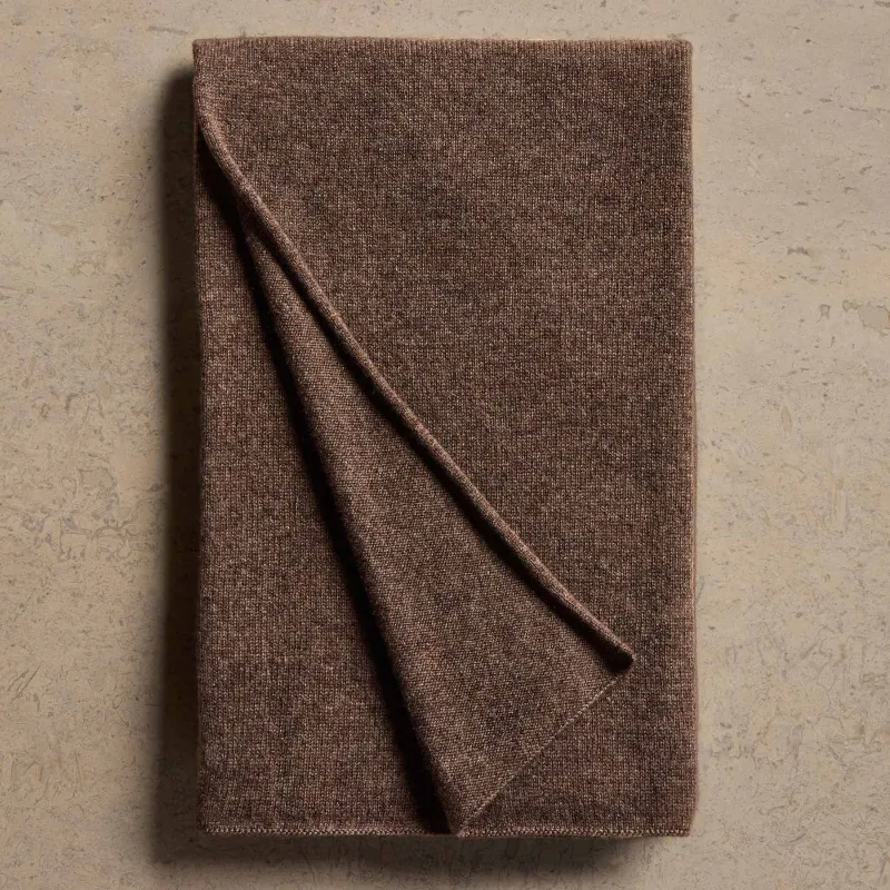 Open Knit Cashmere Scarf - Brownstone sold by James Perse