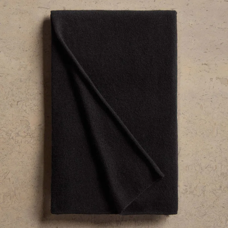 Open Knit Cashmere Scarf - Black sold by James Perse