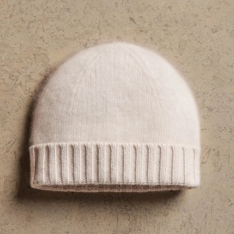 Recycled Cashmere Beanie - Pearl sold by James Perse