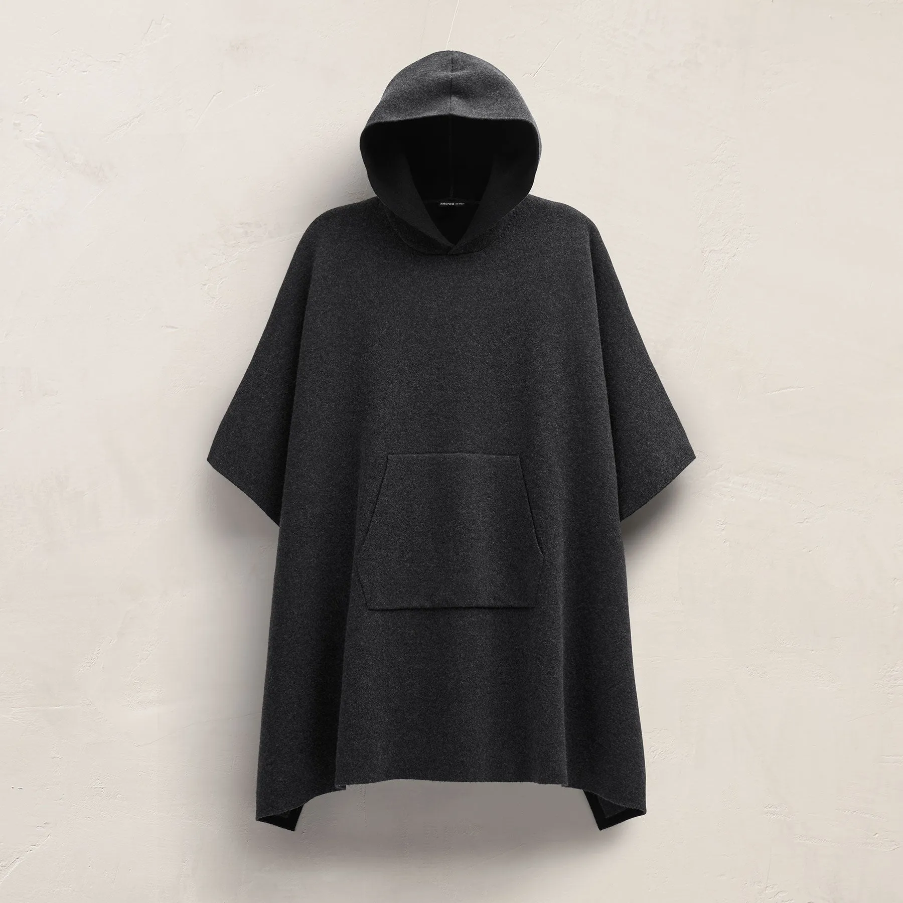 Hooded Poncho - Coal/Black sold by James Perse