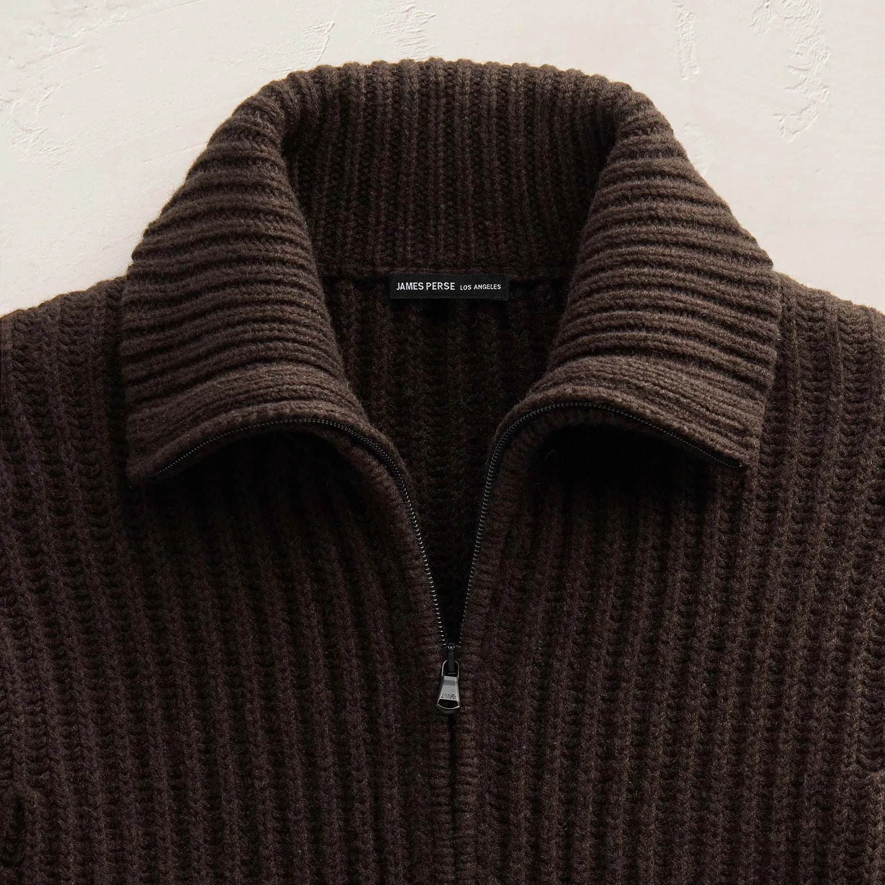 Recycled Cashmere Zip Funnel Neck - Kona/Black sold by James Perse product image thumbnail 2
