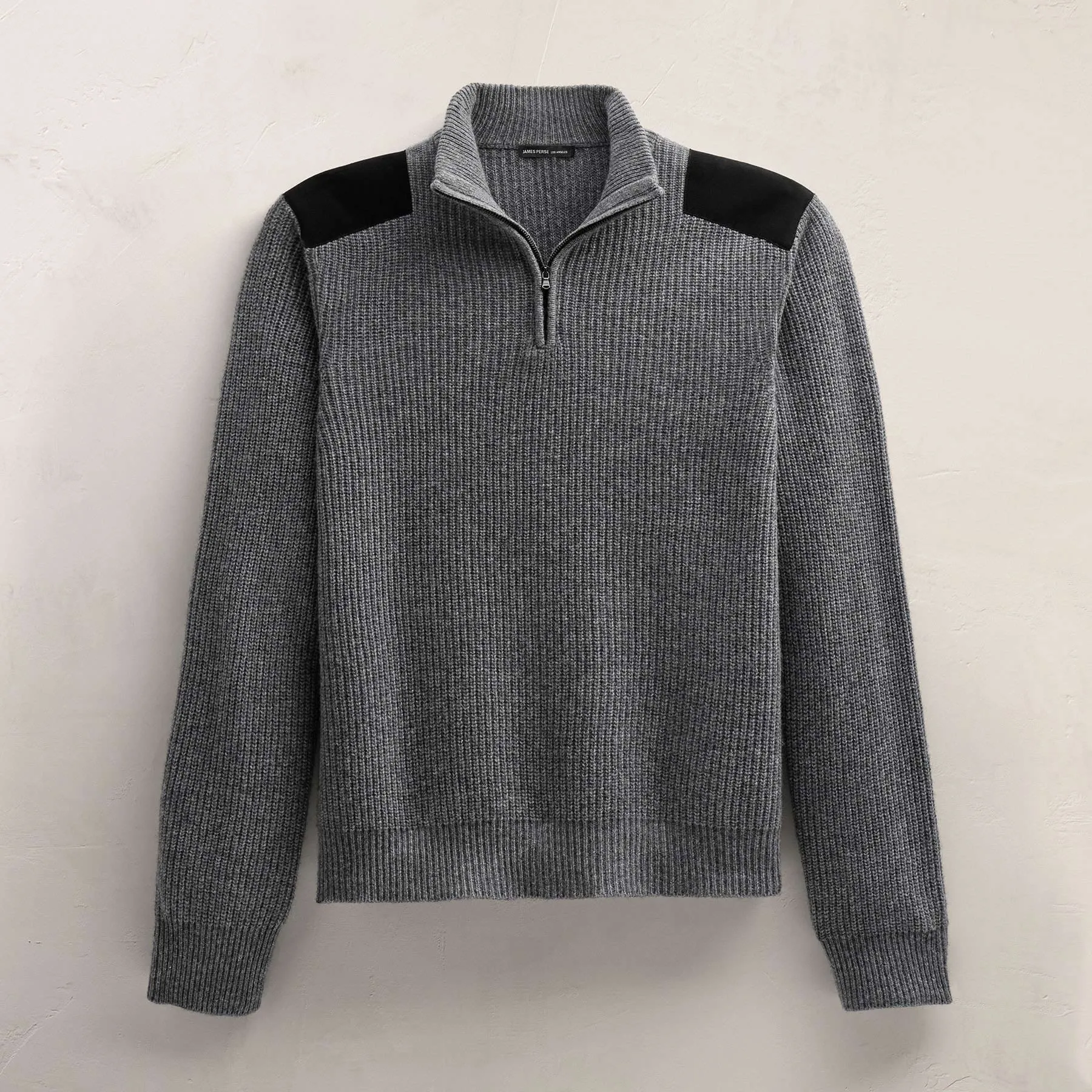 Italian Spun Cashmere Half Zip - Mid Grey sold by James Perse product image thumbnail 2