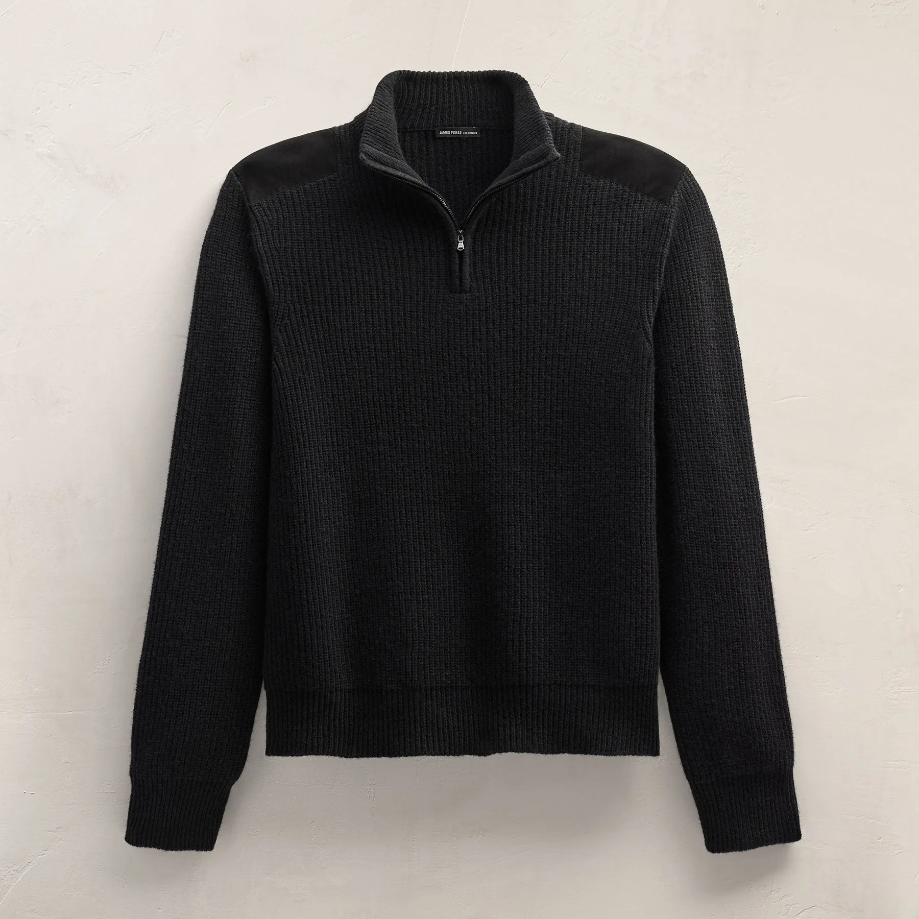 Italian Spun Cashmere Half Zip - Black sold by James Perse product image thumbnail 2