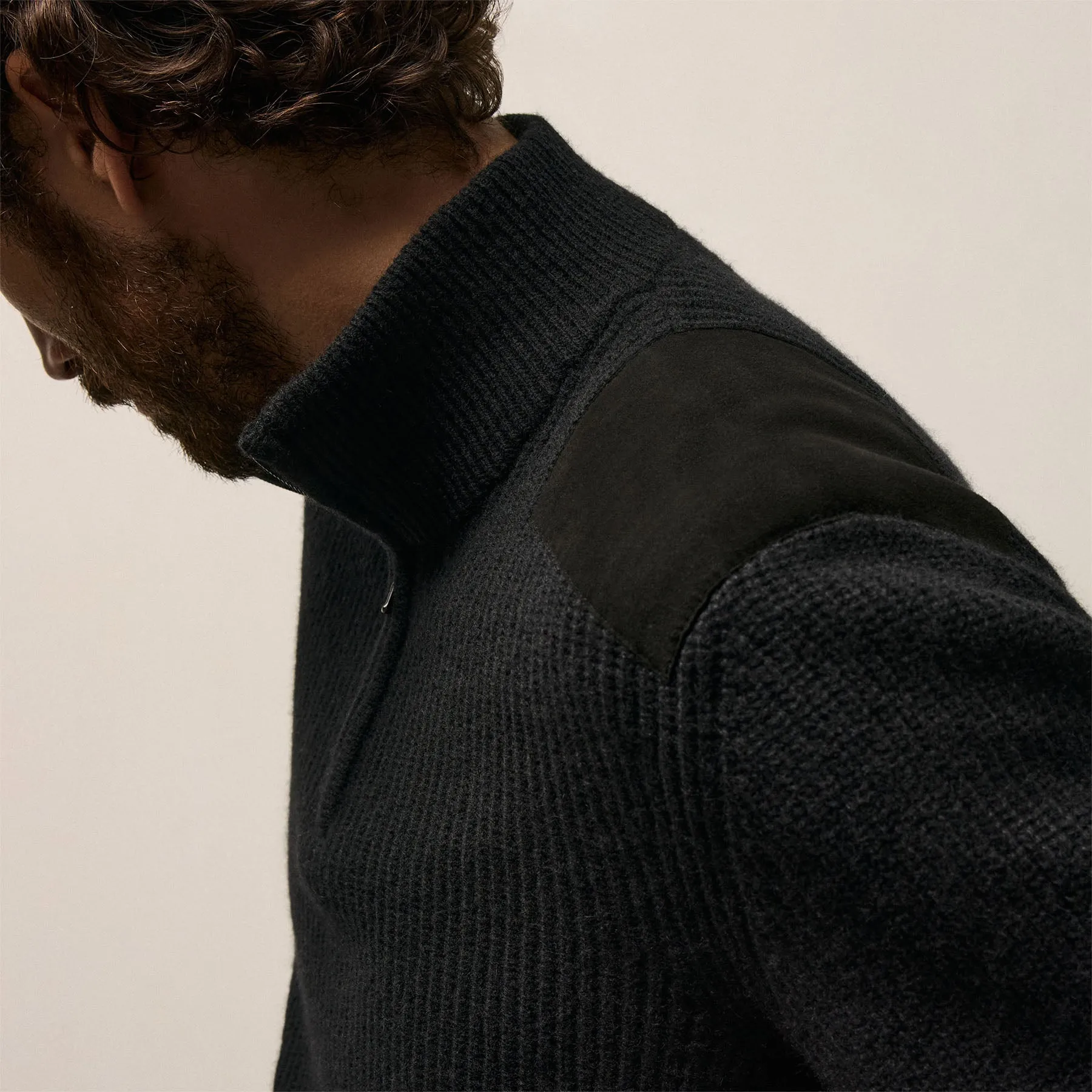 Italian Spun Cashmere Half Zip - Black sold by James Perse product image thumbnail 3