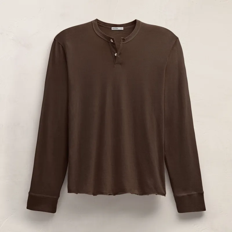 Slub Jersey Long Sleeve Henley - Porcupine sold by James Perse
