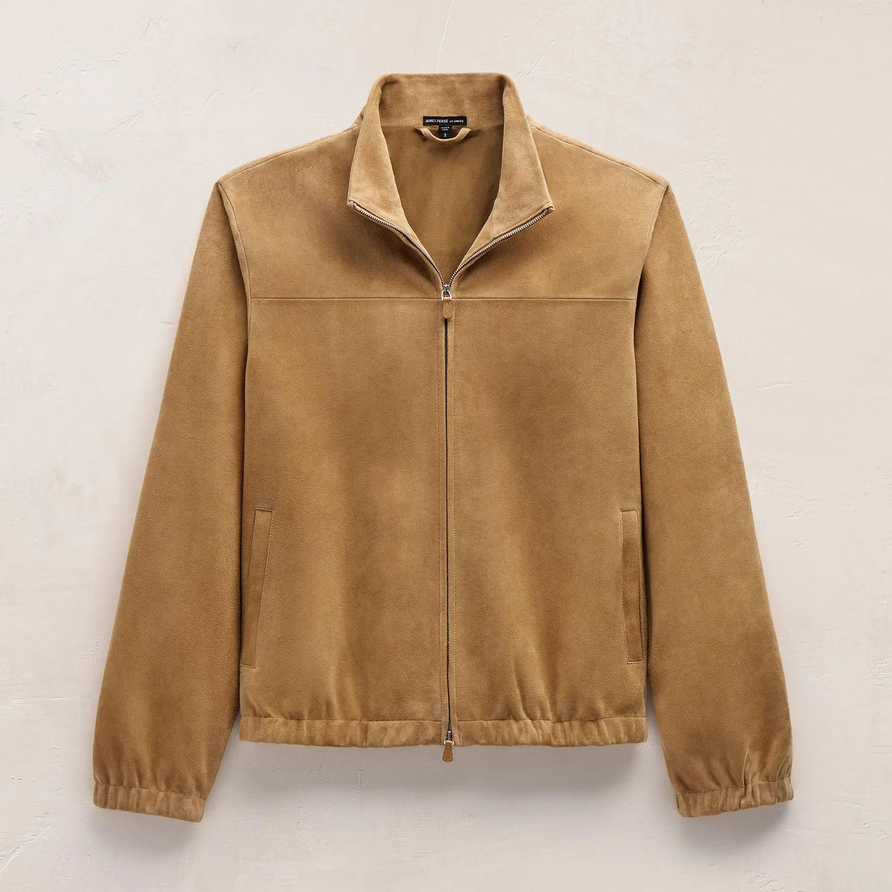 Suede Bomber Jacket - Sand sold by James Perse product image thumbnail 2