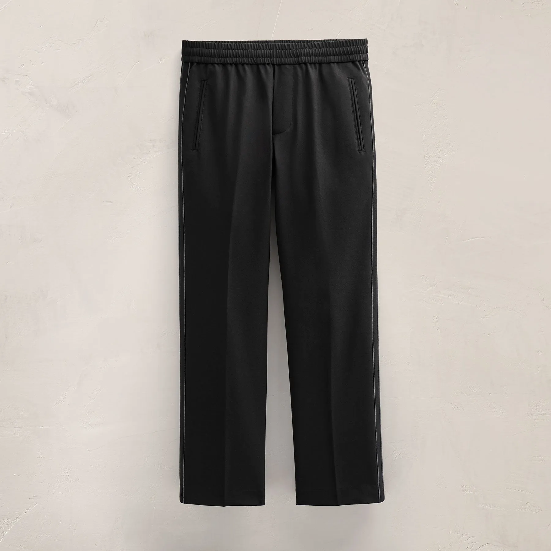 Wool Cashmere Flannel Side Piping Pant - Black sold by James Perse product image thumbnail 2