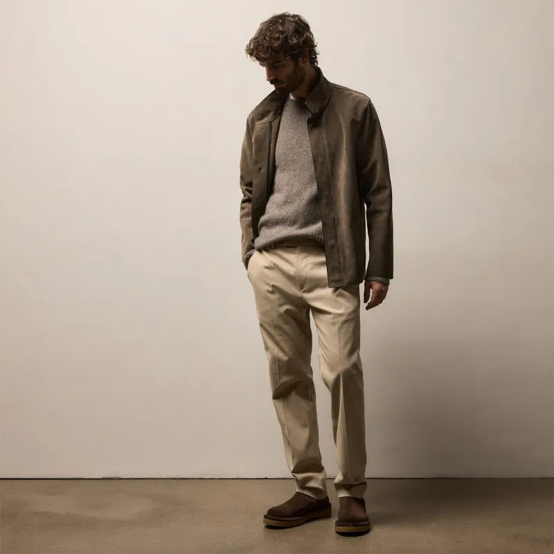 Cashmere Touch Twill Trouser - Stone sold by James Perse