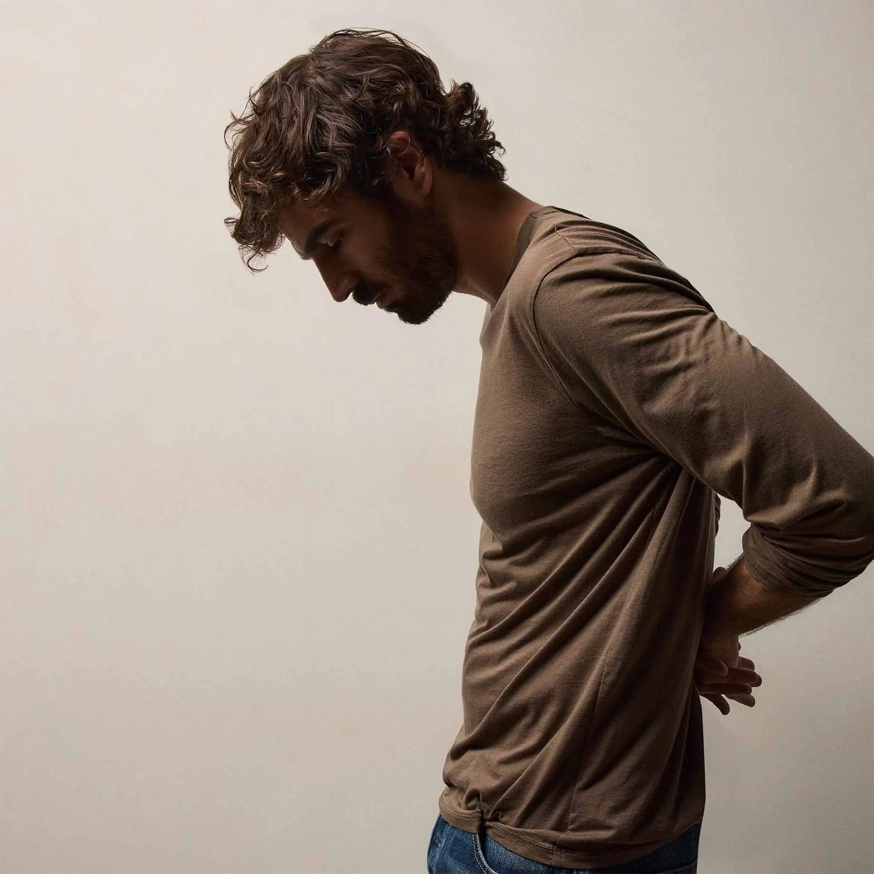 Luxe Lotus Jersey Crew - Caribou sold by James Perse product image thumbnail 3